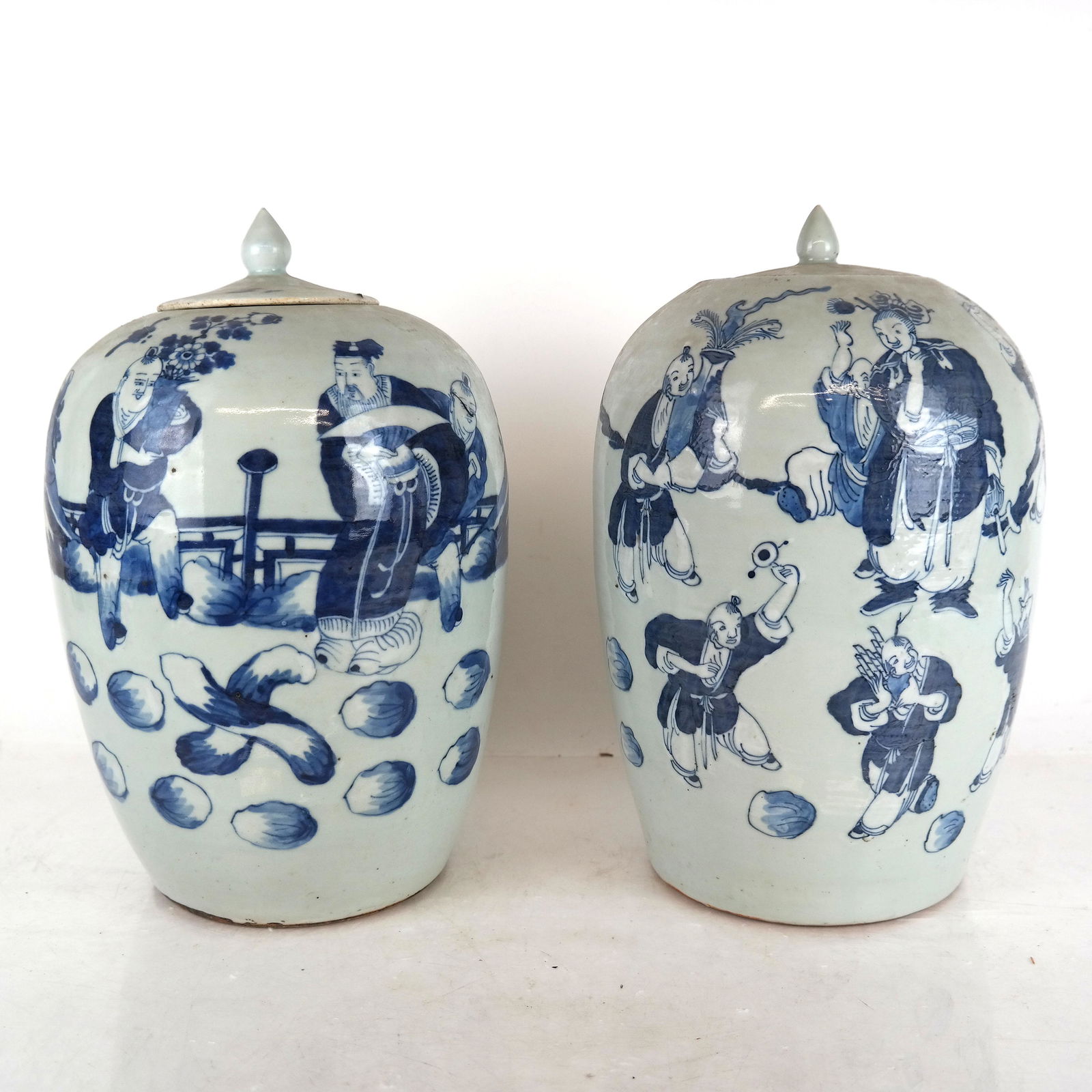 2 Chinese Porcelain Blue & White Ginger Jars (1 of 18)