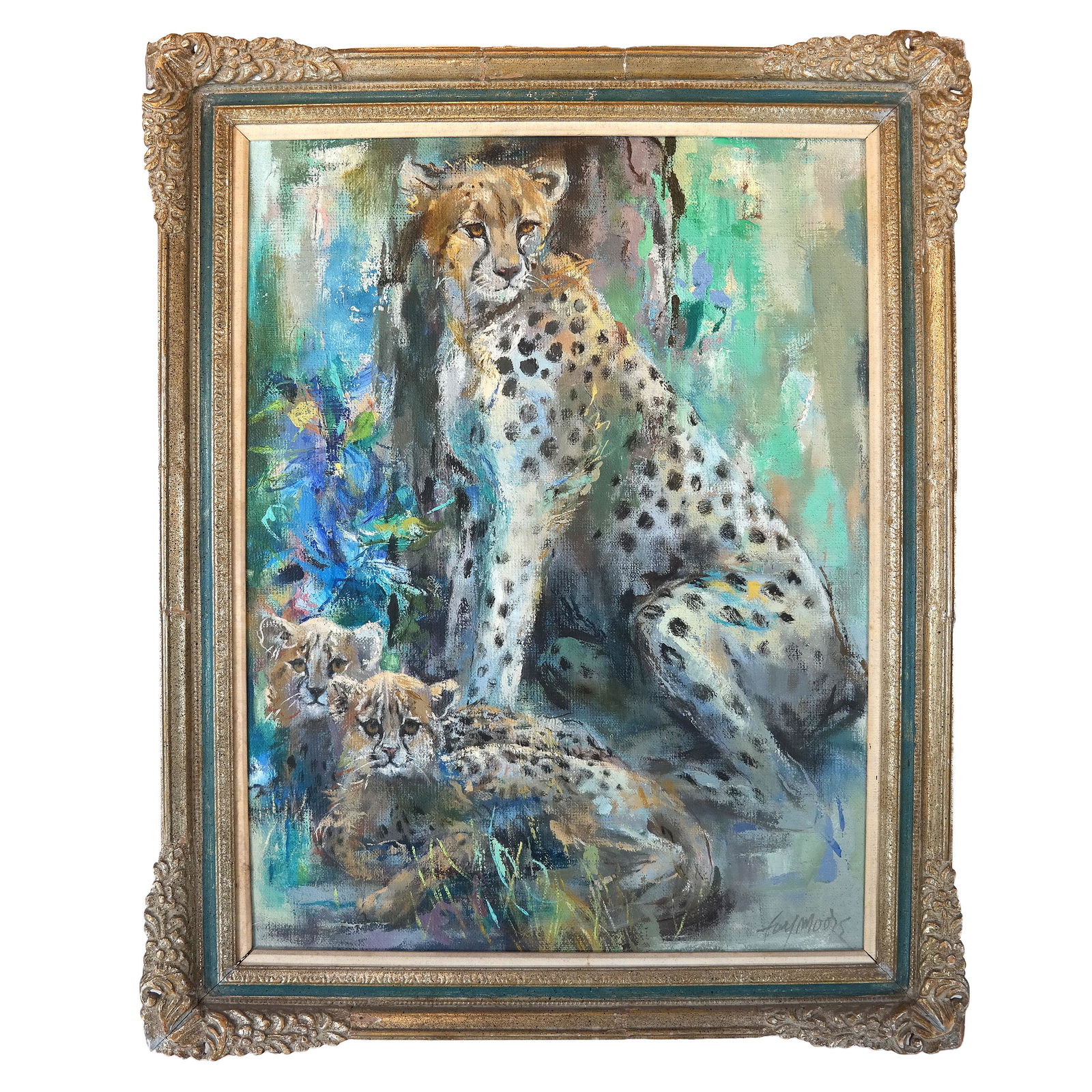Fay MOORE: Leopard Family - Oil Painting (1 of 8)