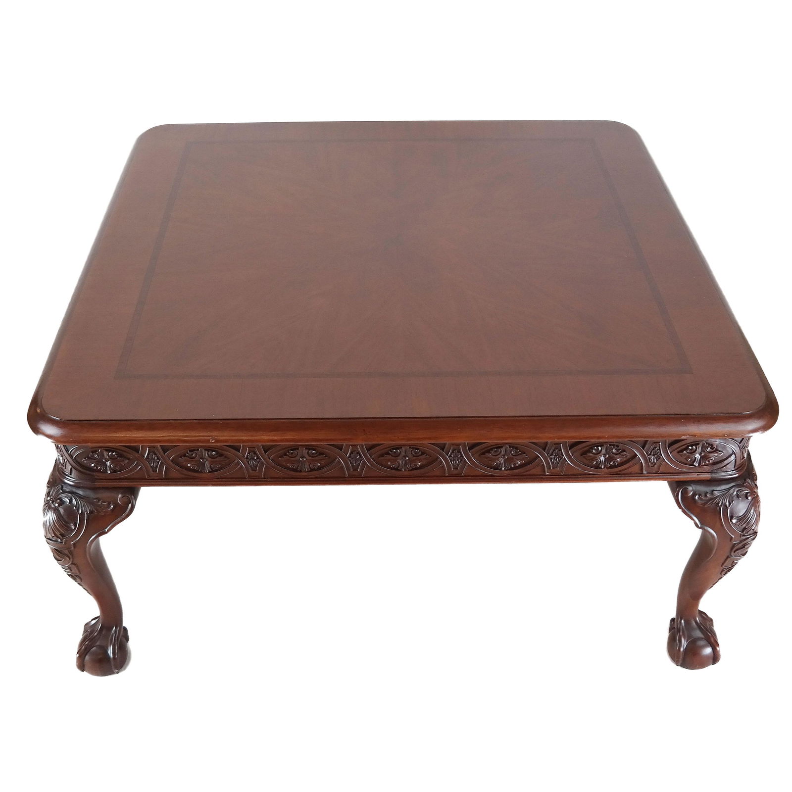 Chippendale-Style Mahogany Cocktail Table (1 of 8)