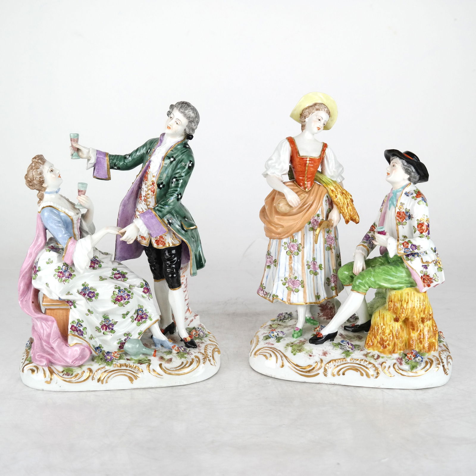 Pair Meissen Porcelain Figural Groups (1 of 7)