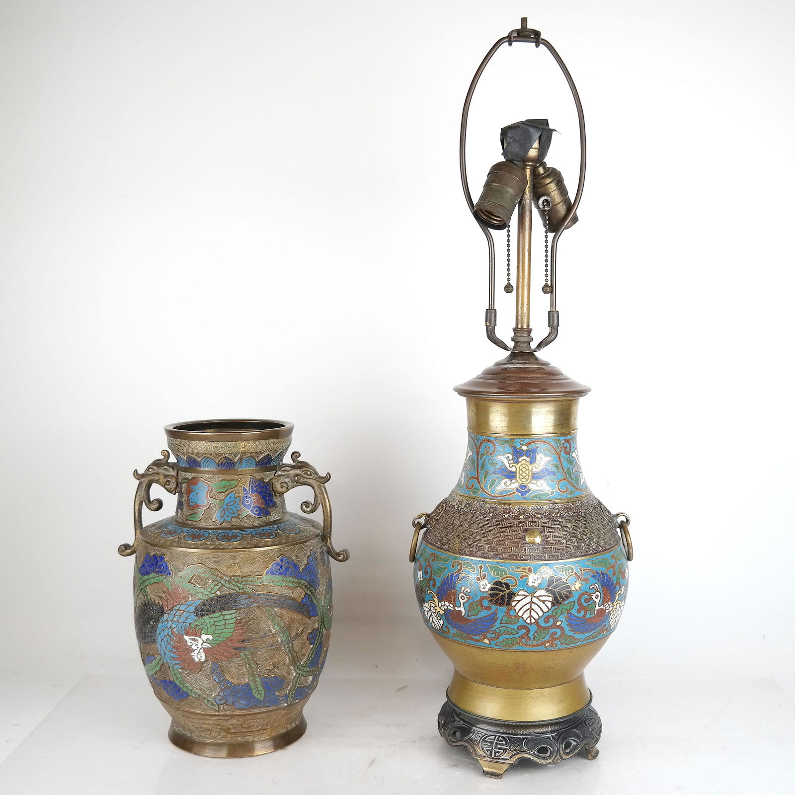 Two Chinese Cloisonne Vases (1 of 8)