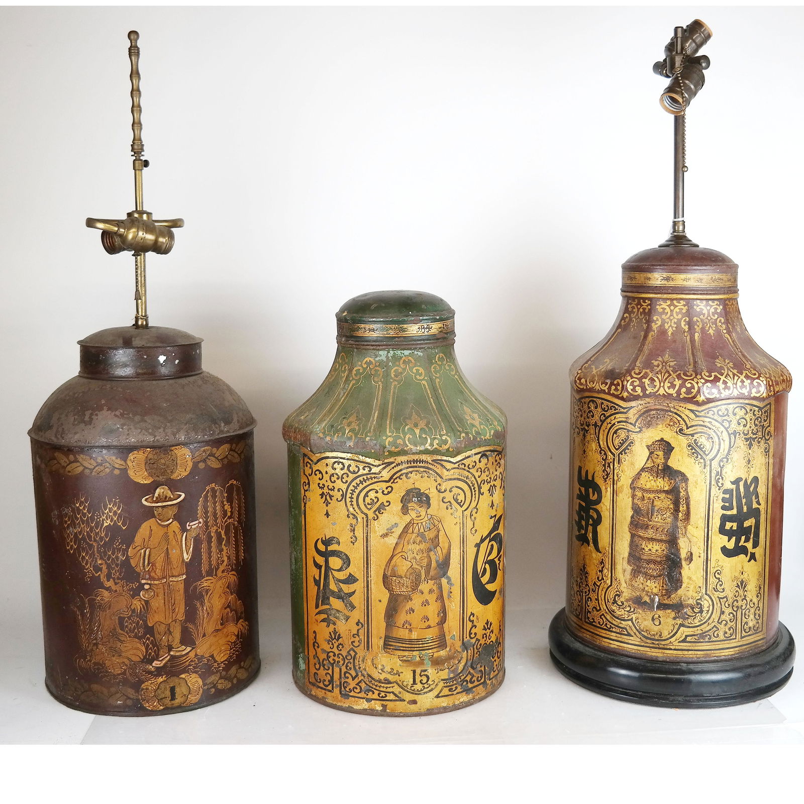 Two Chinese Tole Canister Lamps, Other (1 of 14)