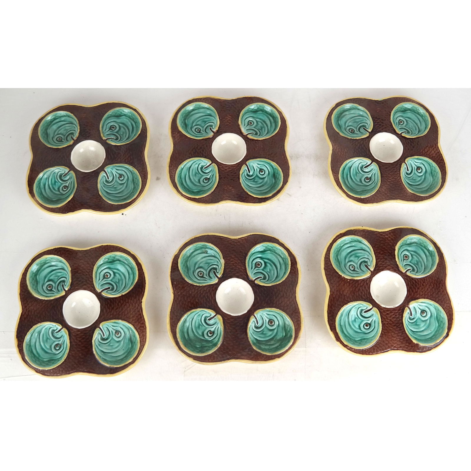 Six Porcelain Oyster Plates (1 of 5)