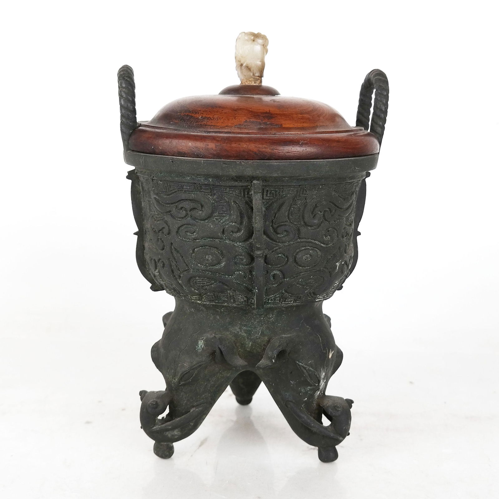 Antique Chinese Censer on Elephant Head Feet (1 of 8)