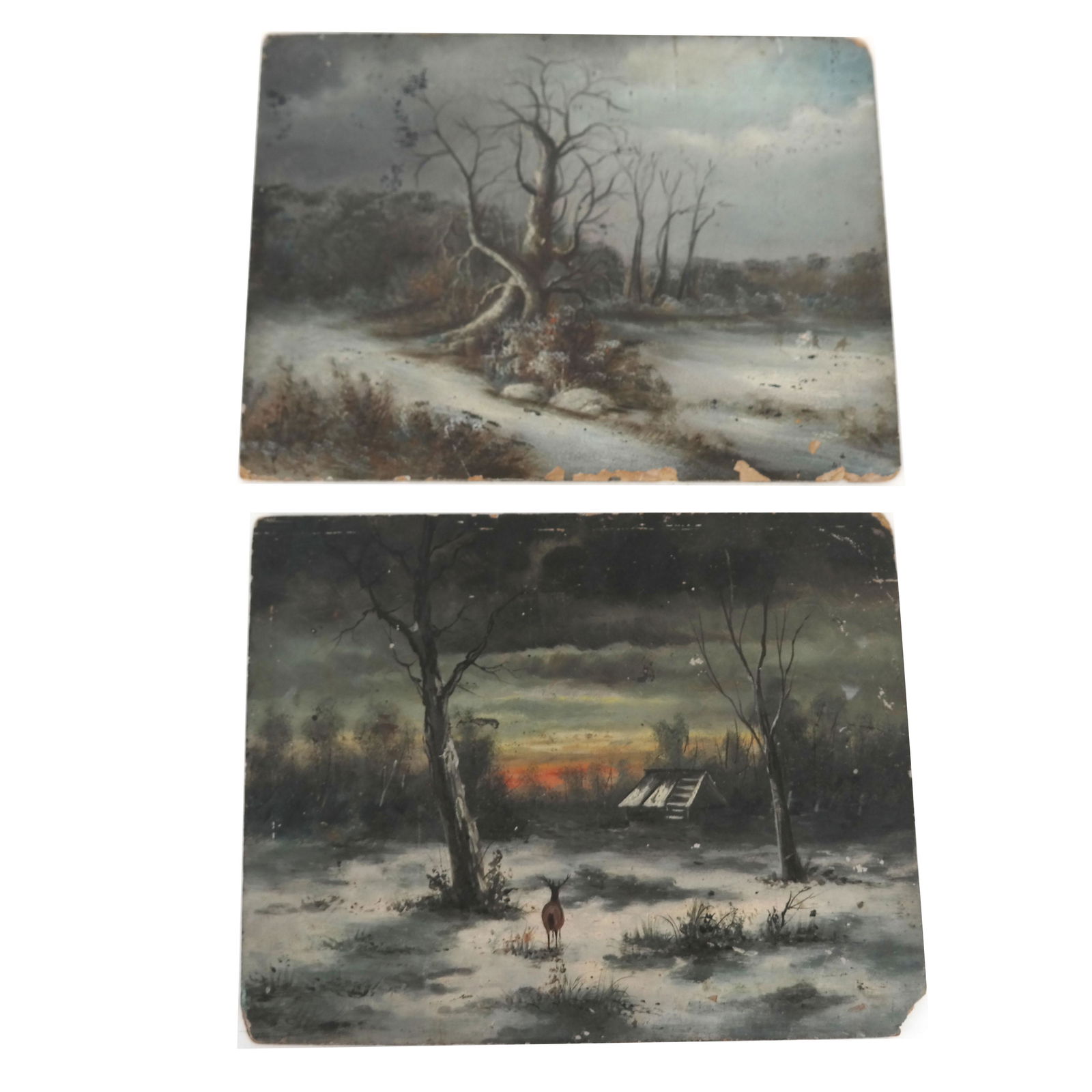 Two Vintage Oil Paintings, Unsigned (1 of 5)