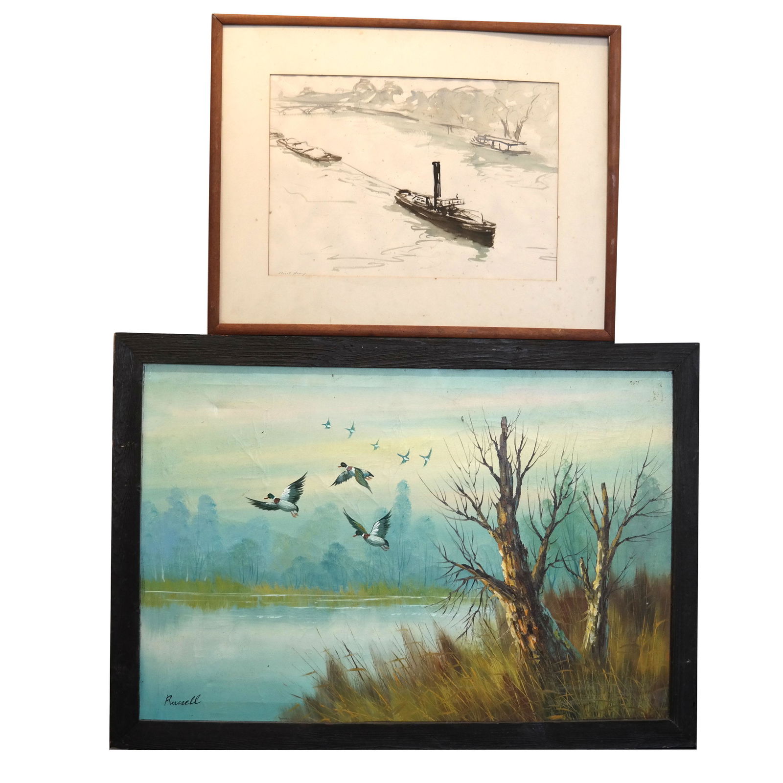 Two Works: Oil & W/C Paintings (1 of 13)