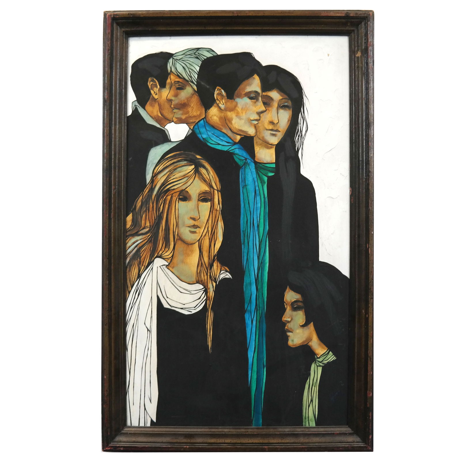 Signed WOOD: Study of People - Painting (1 of 7)