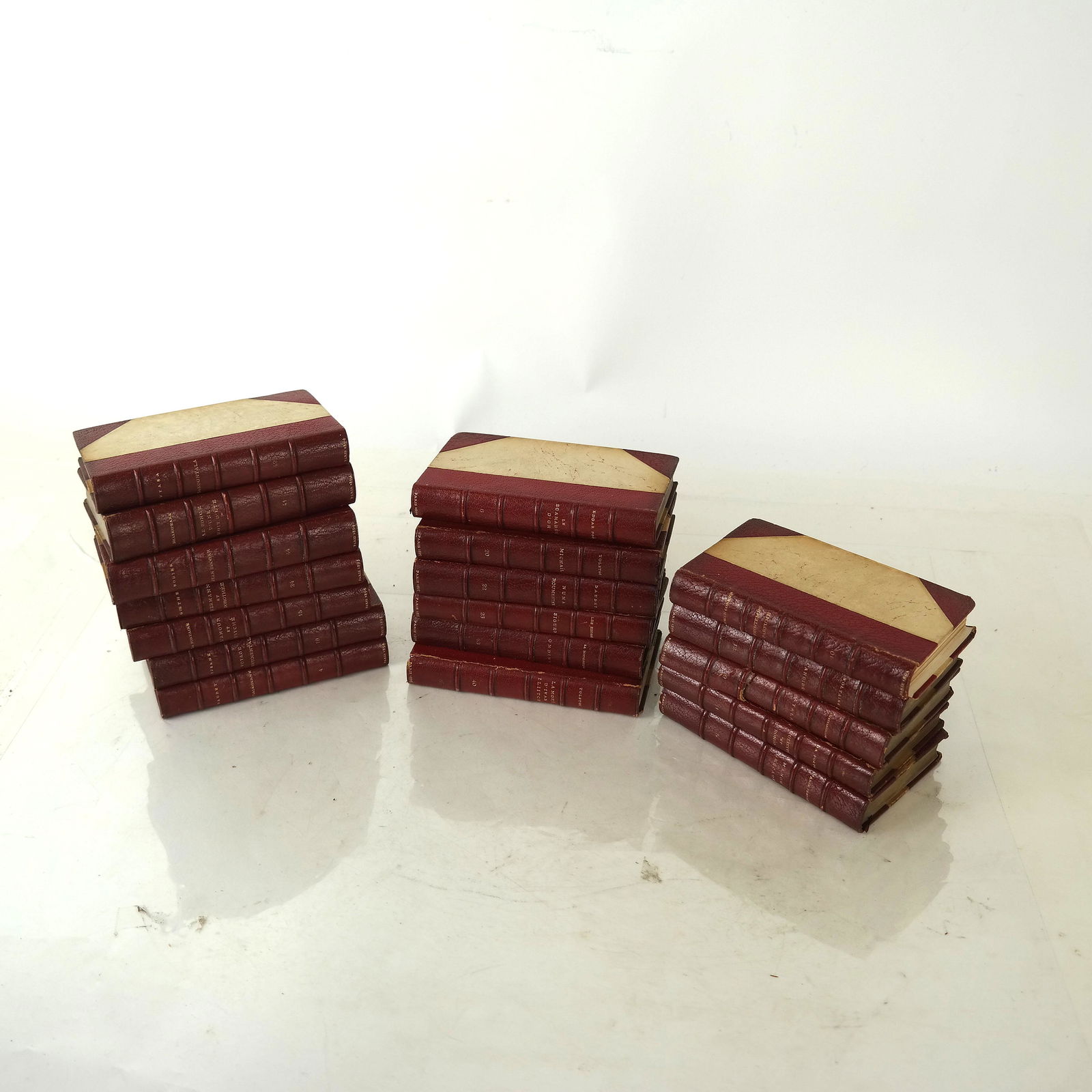 18 Small Leatherbound Volumes "Petite Collection G (1 of 6)