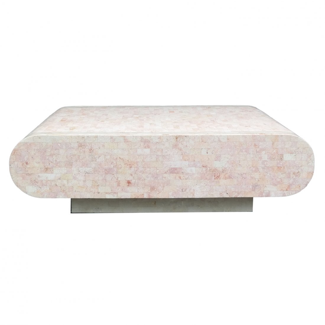 Modern Pink Marble Veneer Coffee Table (1 of 11)