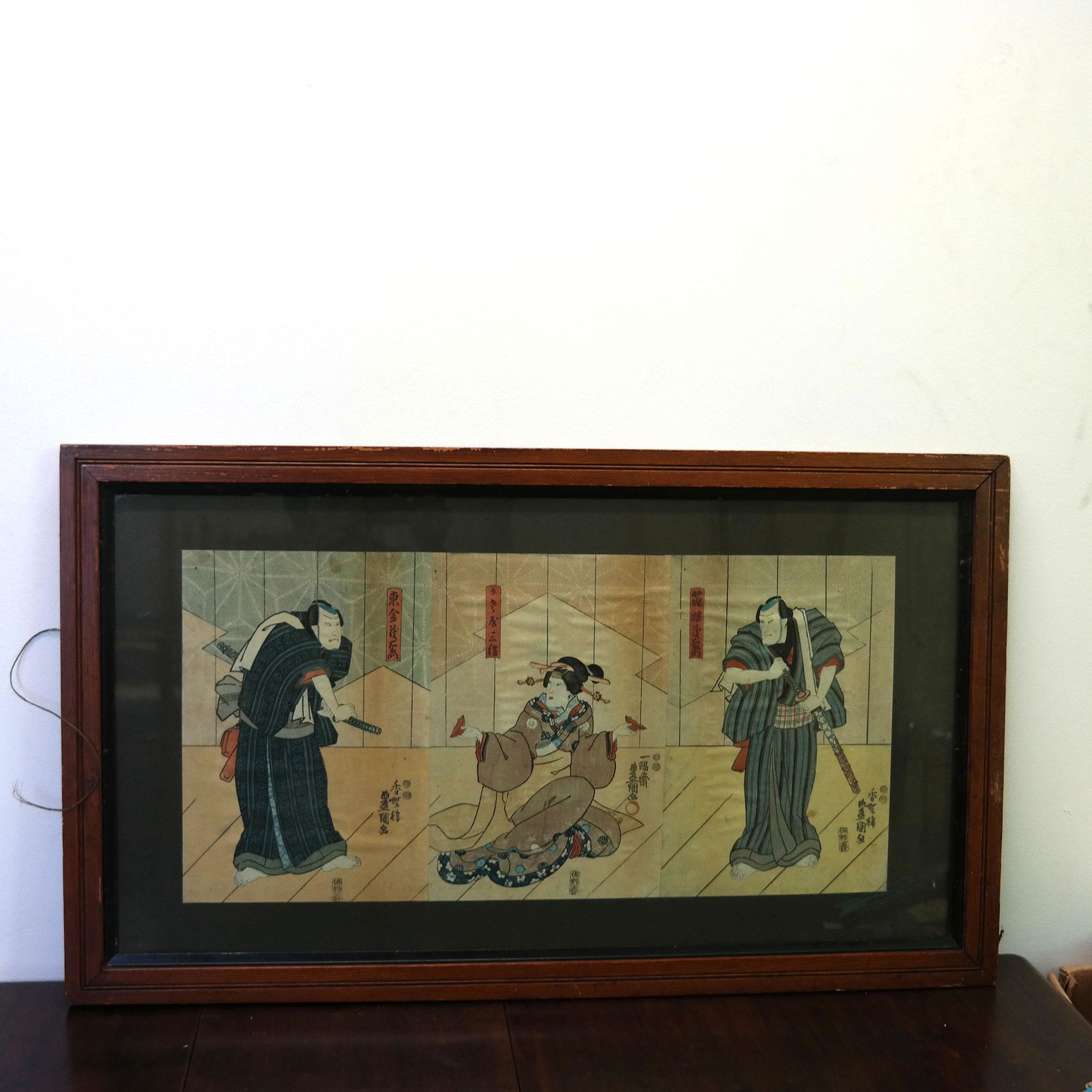 Japanese Triptych Woodblock Print (1 of 9)
