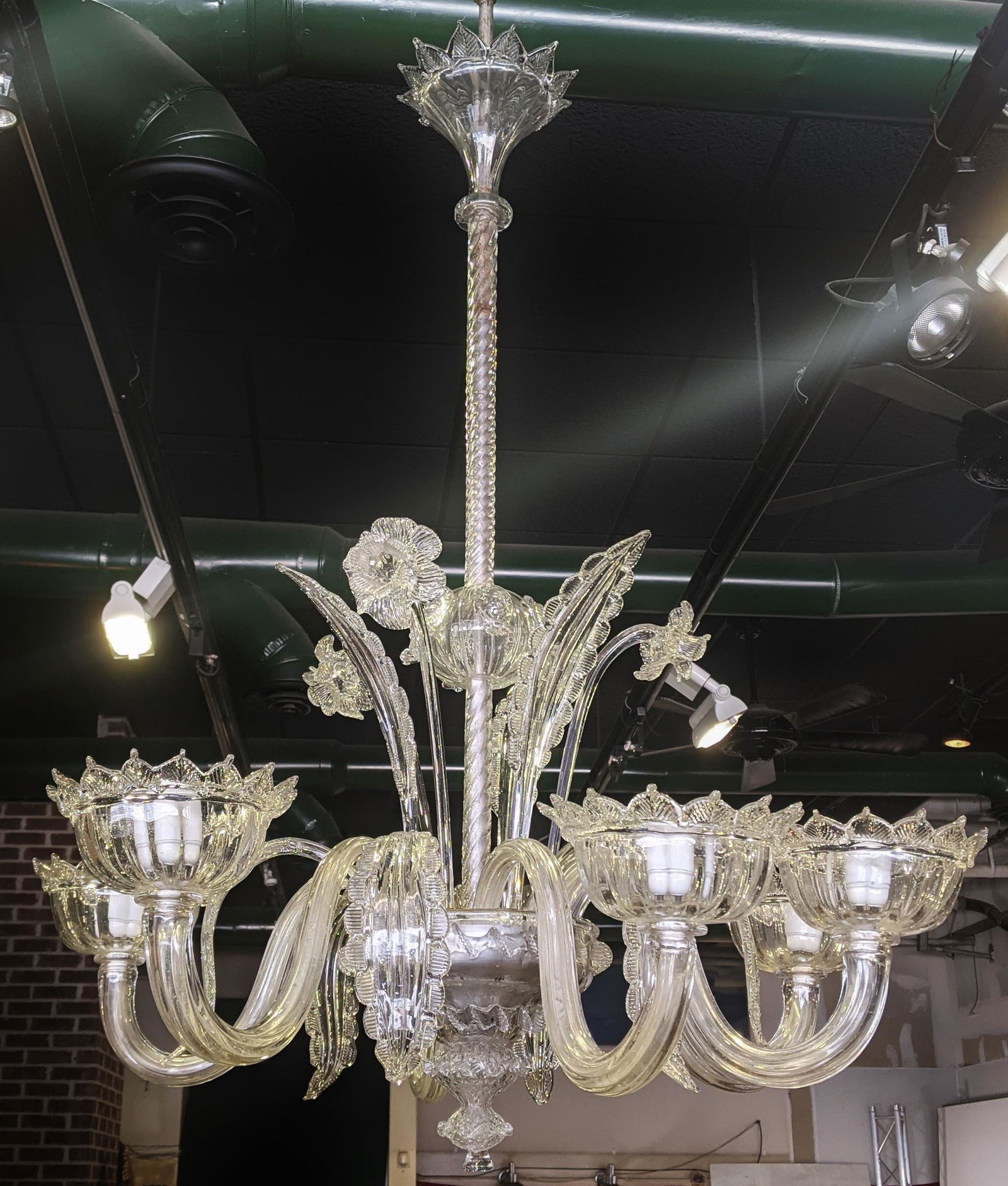 Vintage Murano Mid-Century Glass Chandelier. (1 of 8)