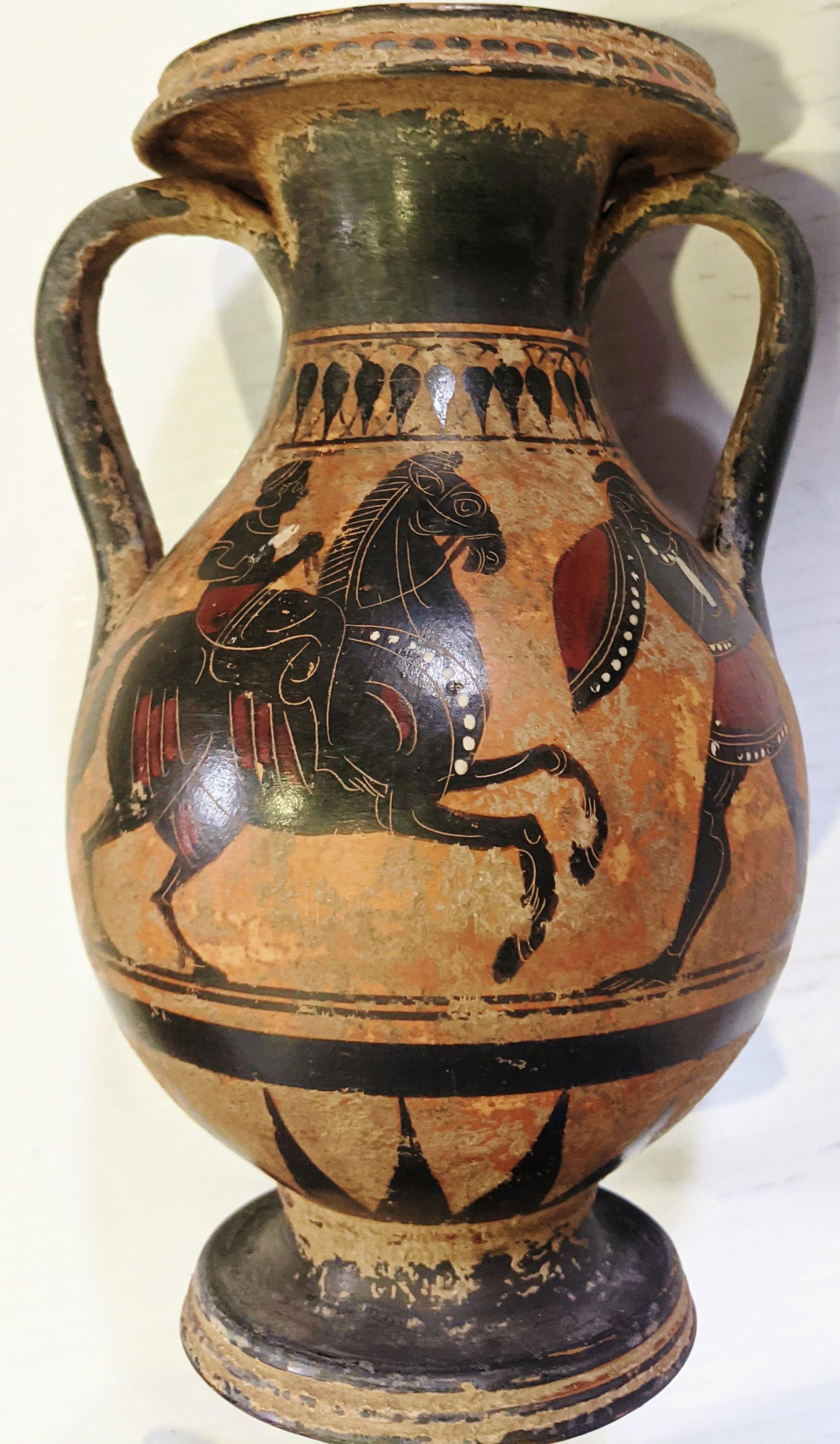 Antique Etruscan Black-Figure Pottery Amphora (1 of 10)