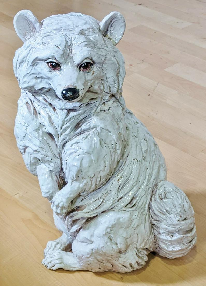 Early 20th C Italian Glazed Terra Cotta Dog (1 of 6)