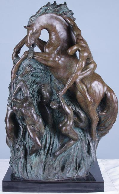 Patinated Bronze Horse Sculpture (1 of 11)