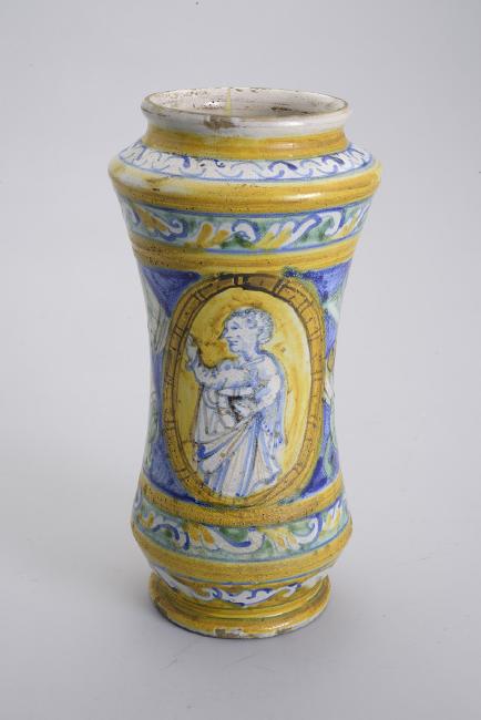 Italian Maiolica Albarelli Vase with Scholar (1 of 4)