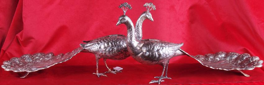 Antique European Silver Peacocks (1 of 12)