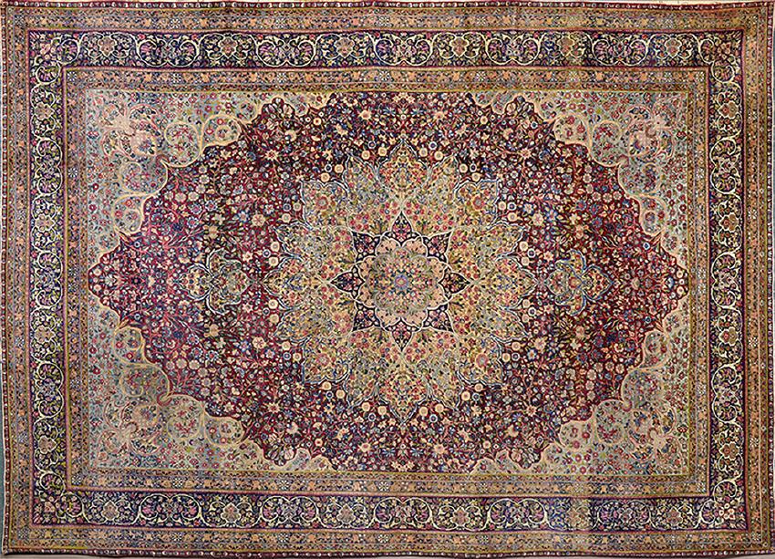 Antique Imperial Kirman Carpet 13 x 9 ft (1 of 3)