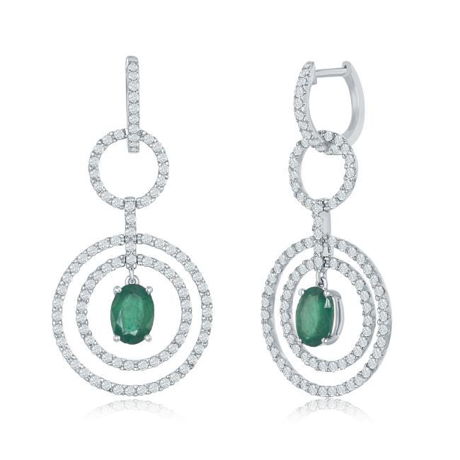 Diamond Emerald Earrings (1 of 1)