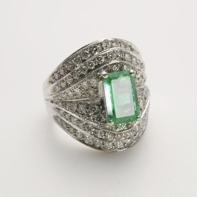 Columbian Emerald Ring w/Diamonds (1 of 1)