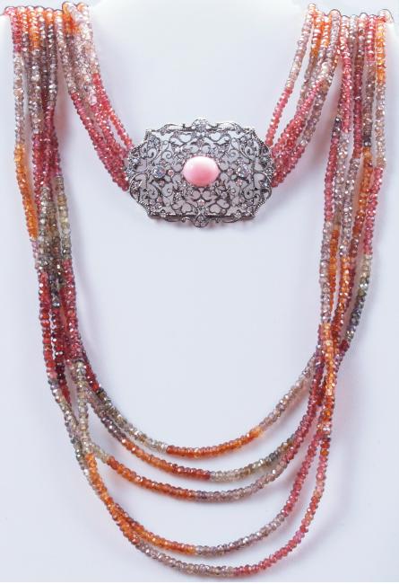 5 Strand Tourmaline Necklace (1 of 4)