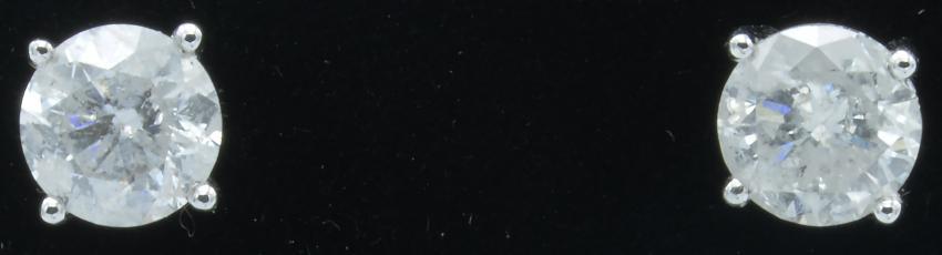 Round Diamond Stud Earrings (1 of 4)