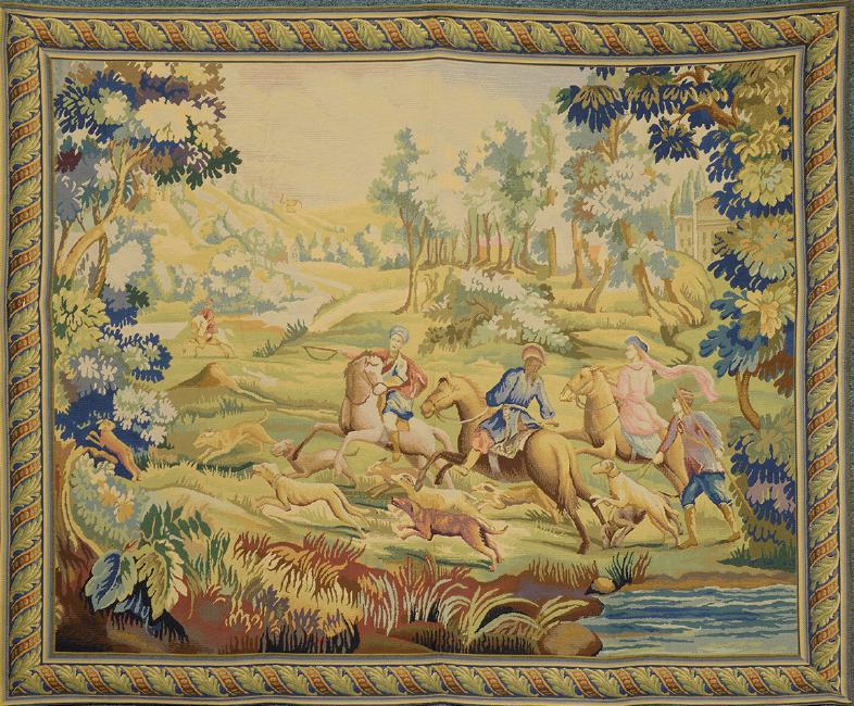 Semi-Antique Belgian Tapestry (5 x 3.75 (1 of 2)