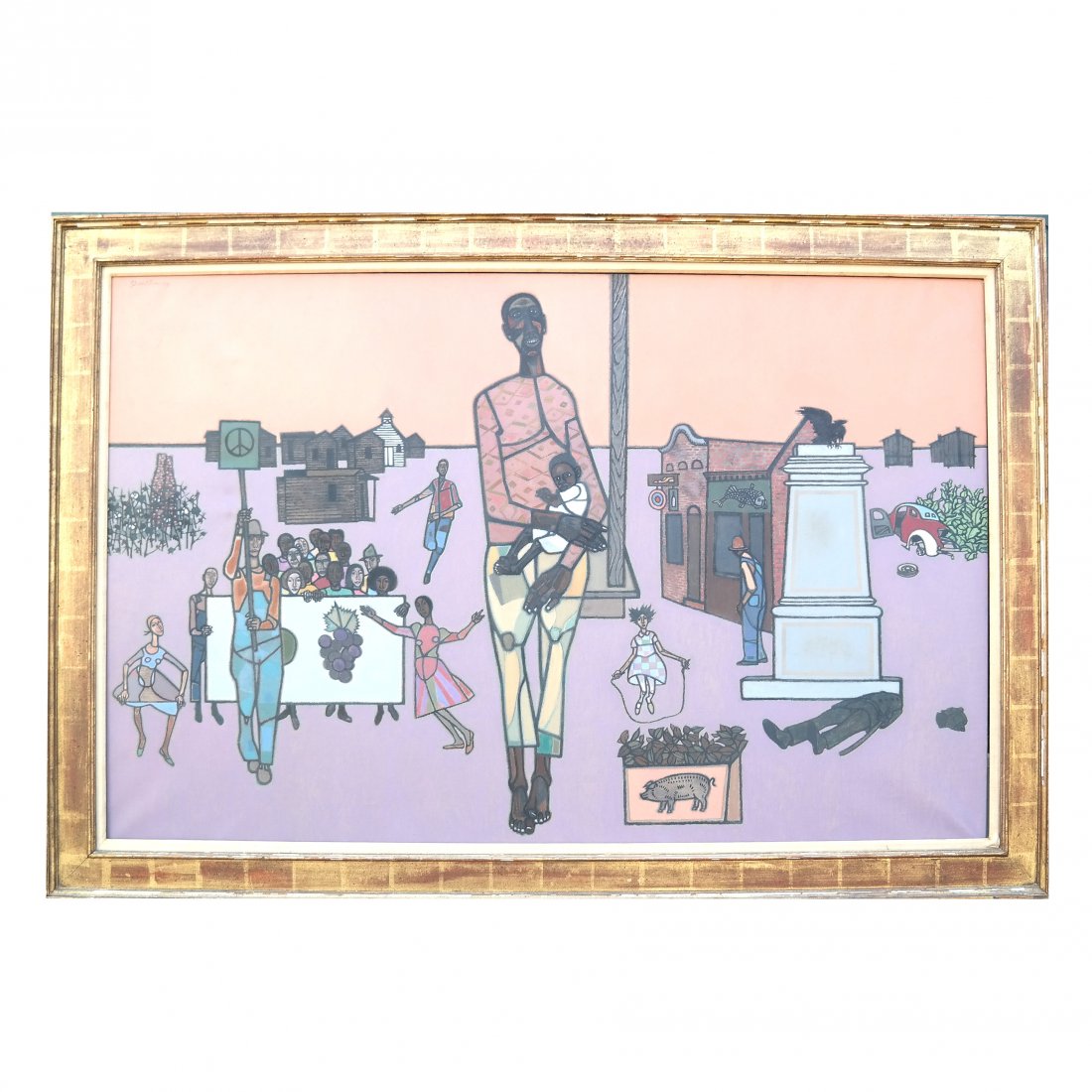 Robert GWATHMEY: "Father & Child" - Oil Painting (1 of 12)