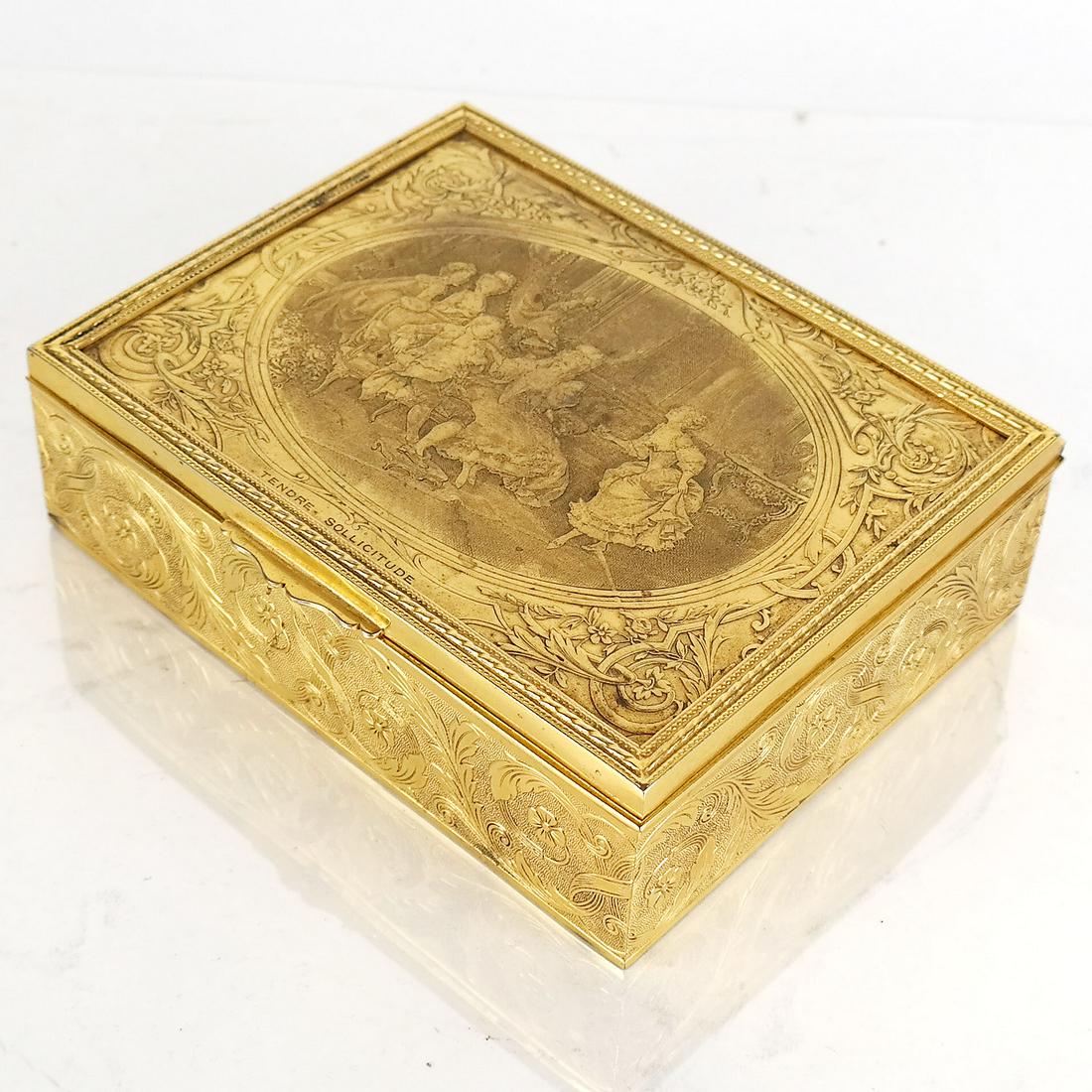 French Gilt Metal Table Box, 20th C. (1 of 11)