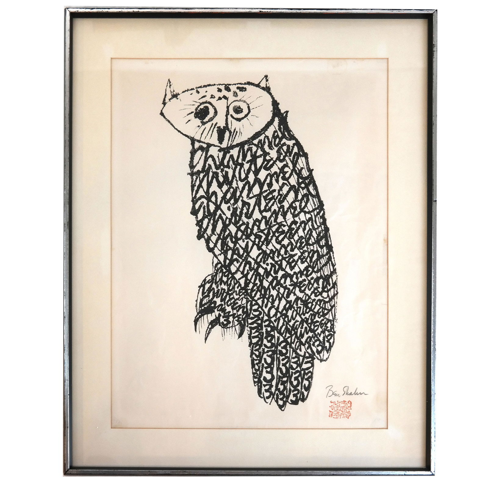 Ben SHAHN: Channel 13 Owl - Lithograph (1 of 6)