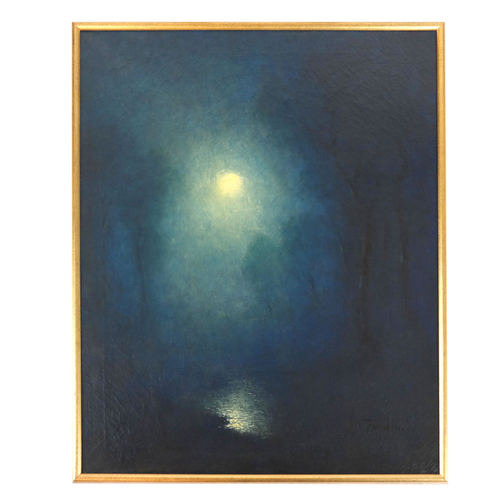 Karl Emil TERMOHLEN: Moonlight - Oil Painting (1 of 7)