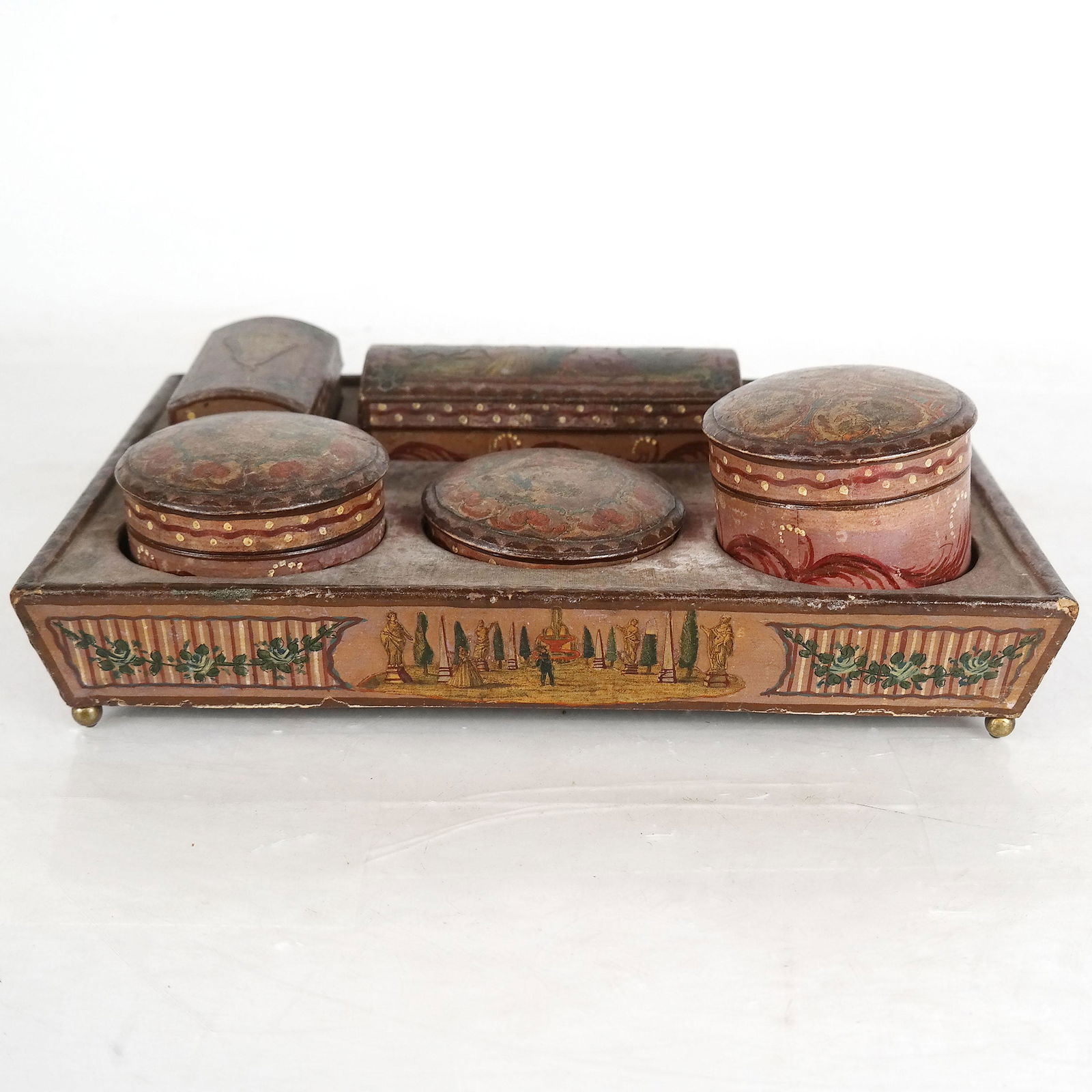Antique Indian Papier Mache Desk Set (1 of 6)