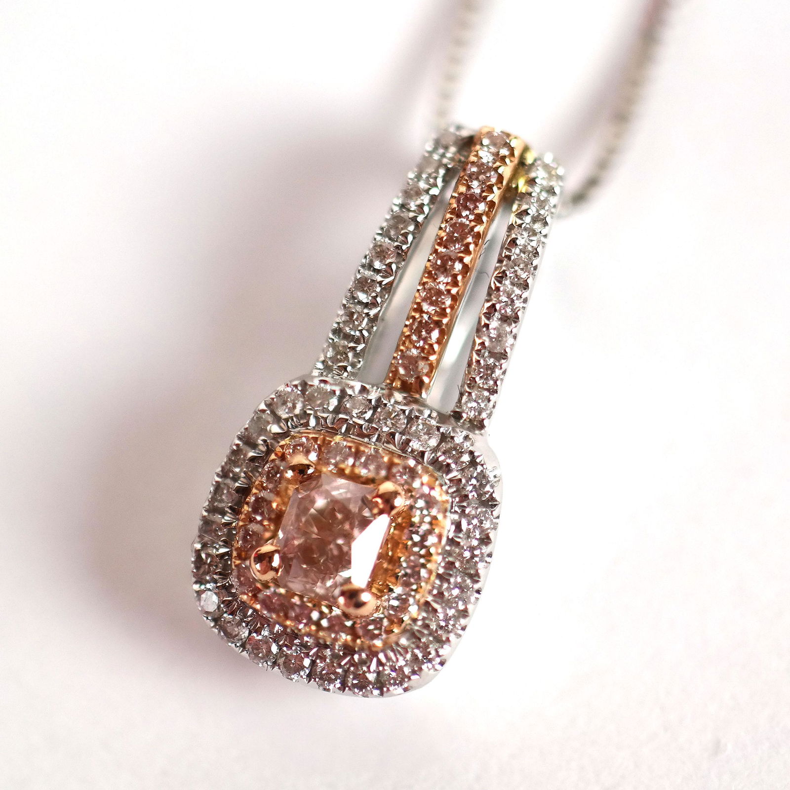 Pink Diamond Pendant With Necklace (1 of 9)