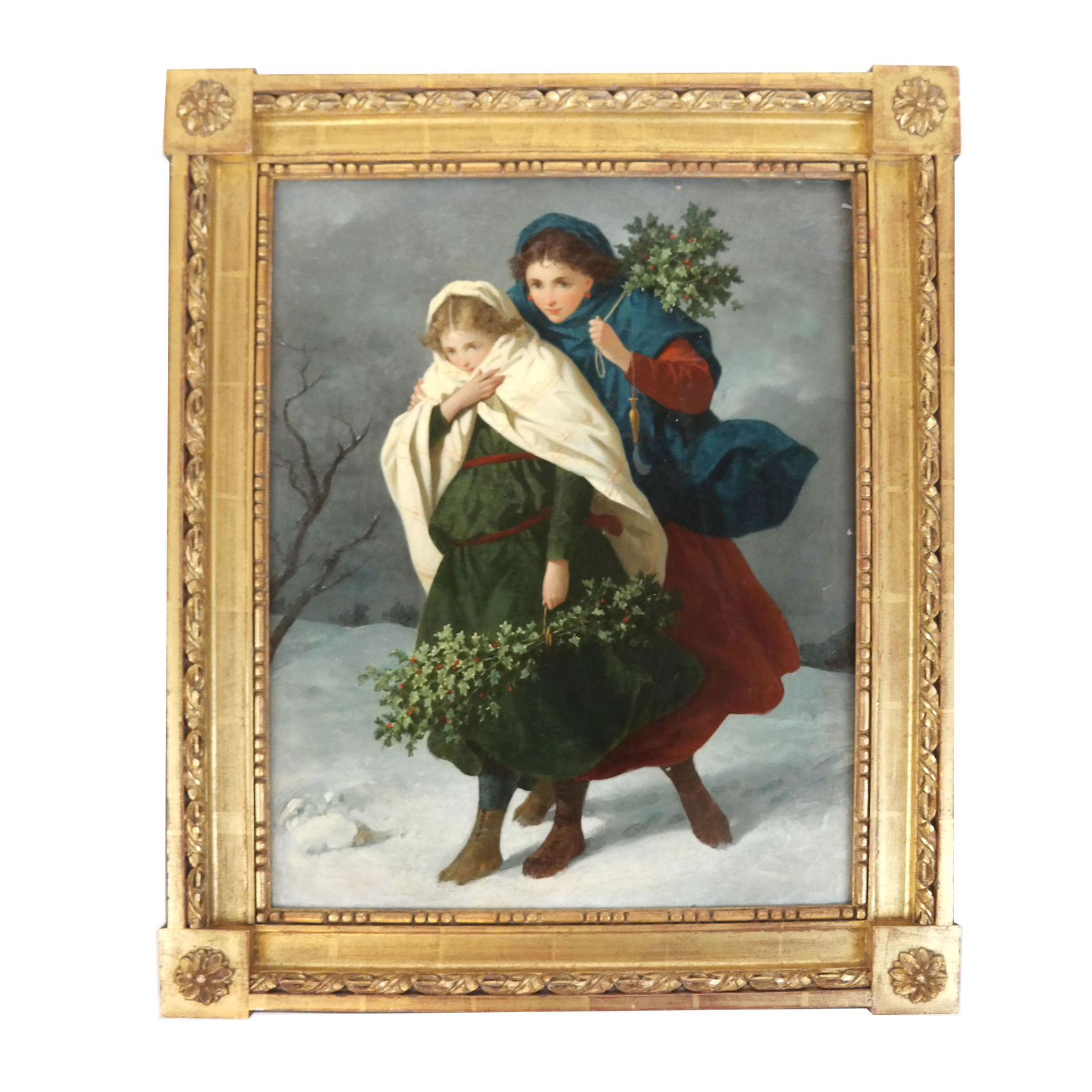 Two Girls in Winter- Oil on Masonite (1 of 6)