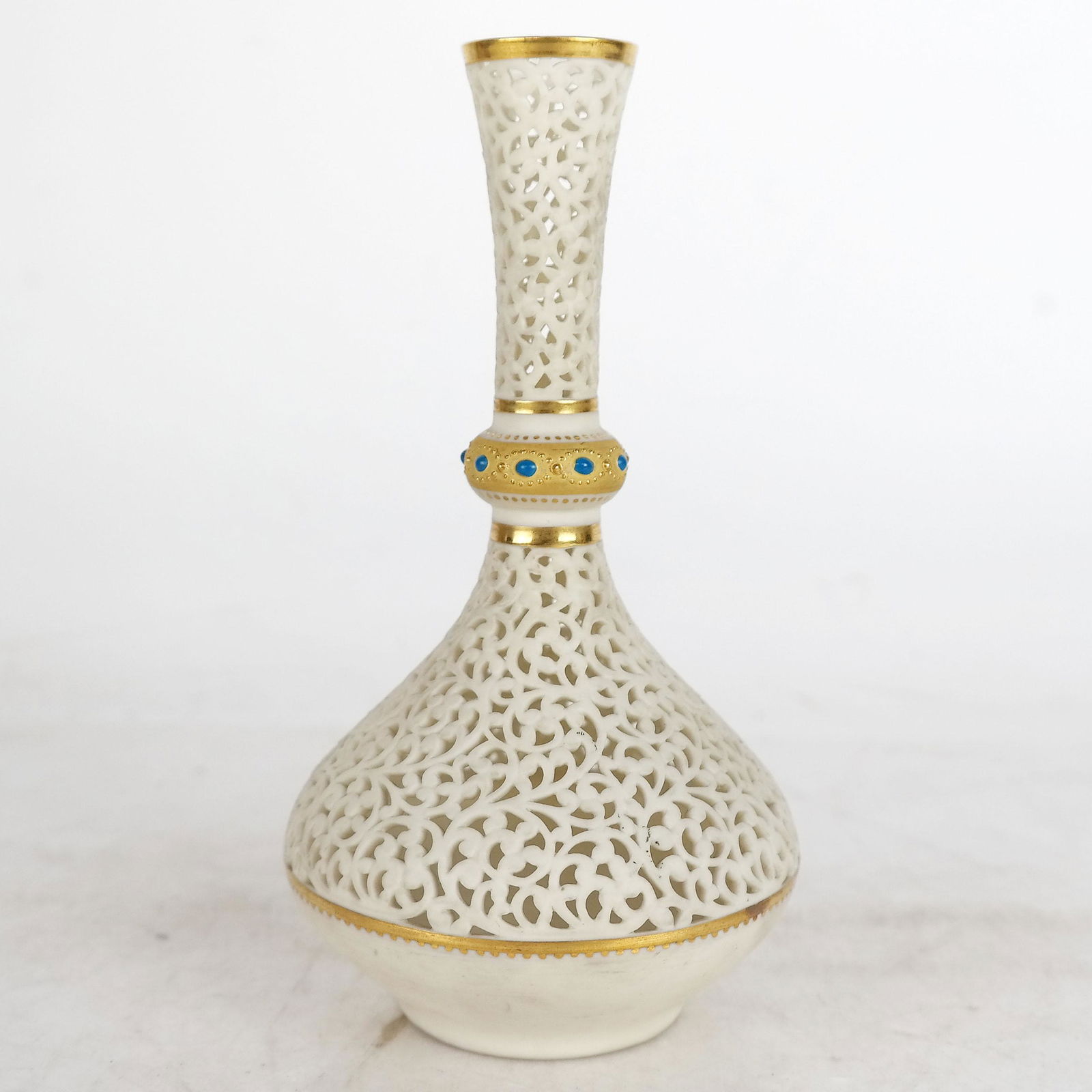 Continental Porcelain Pierced Vase (1 of 8)