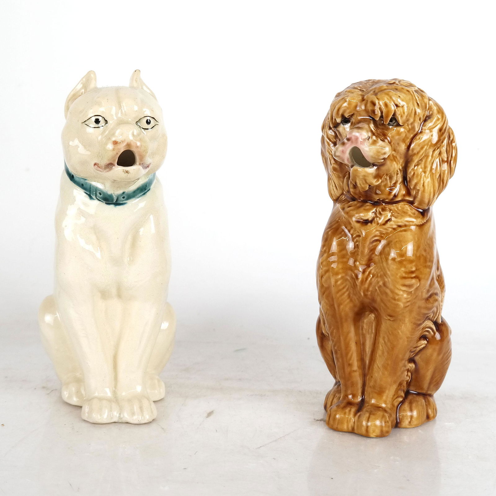 Two French Porcelain Dog Pitchers (1 of 8)