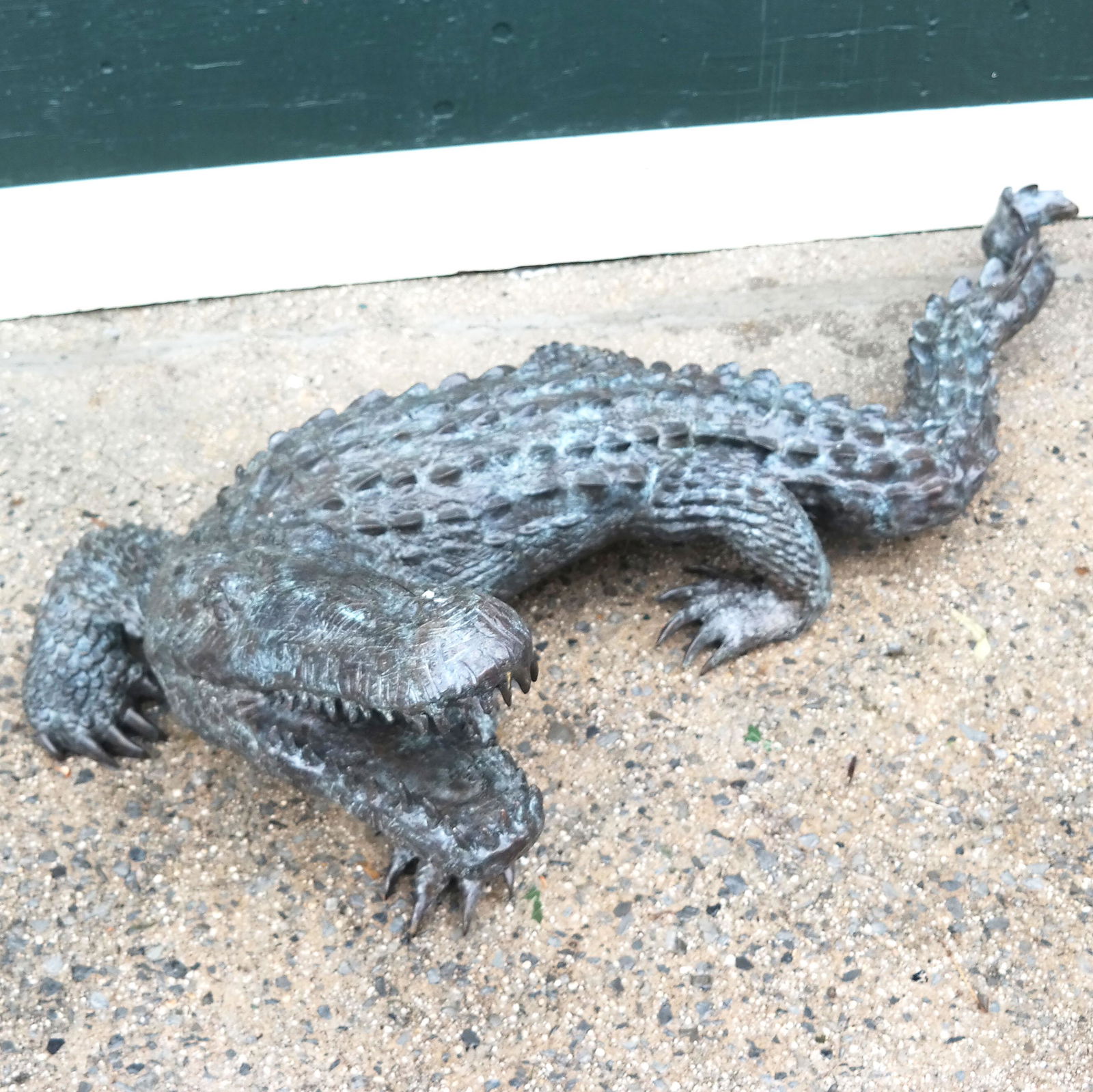 Life-Size Bronze Crocodile Sculpture (1 of 11)