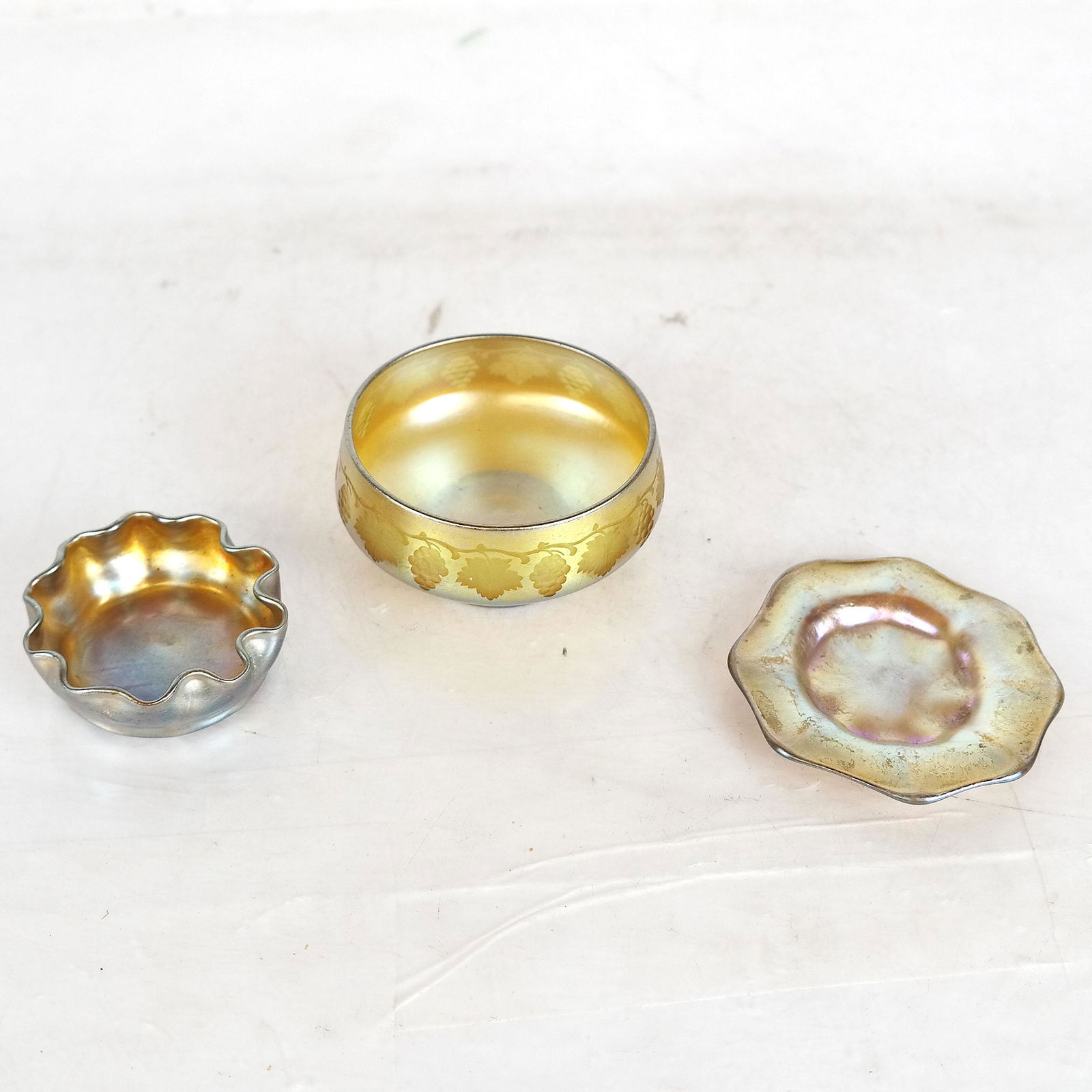 L.C. TIFFANY: Three Glass Objects (1 of 9)