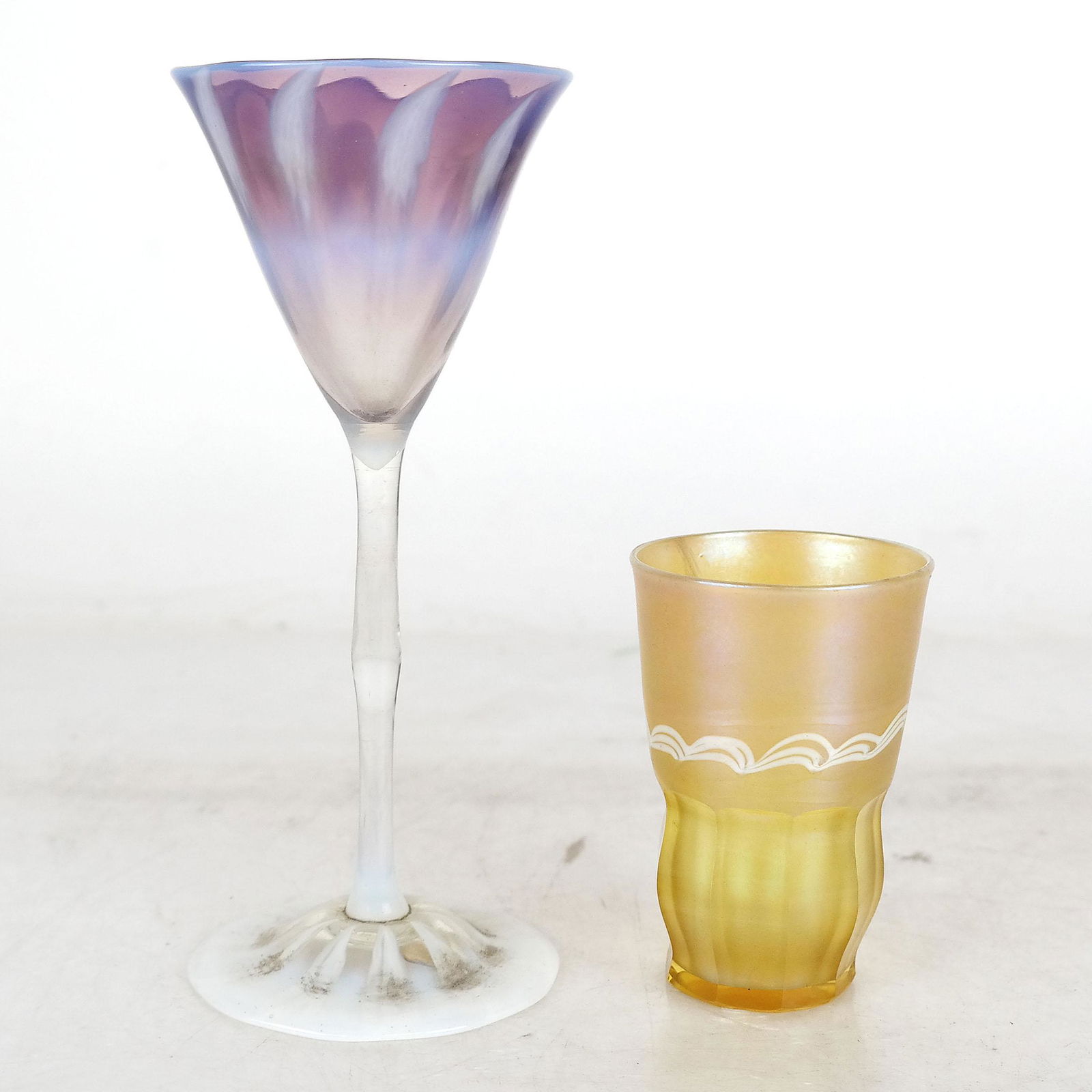 Tiffany-Style Goblet, Other - Glass Lot (1 of 8)