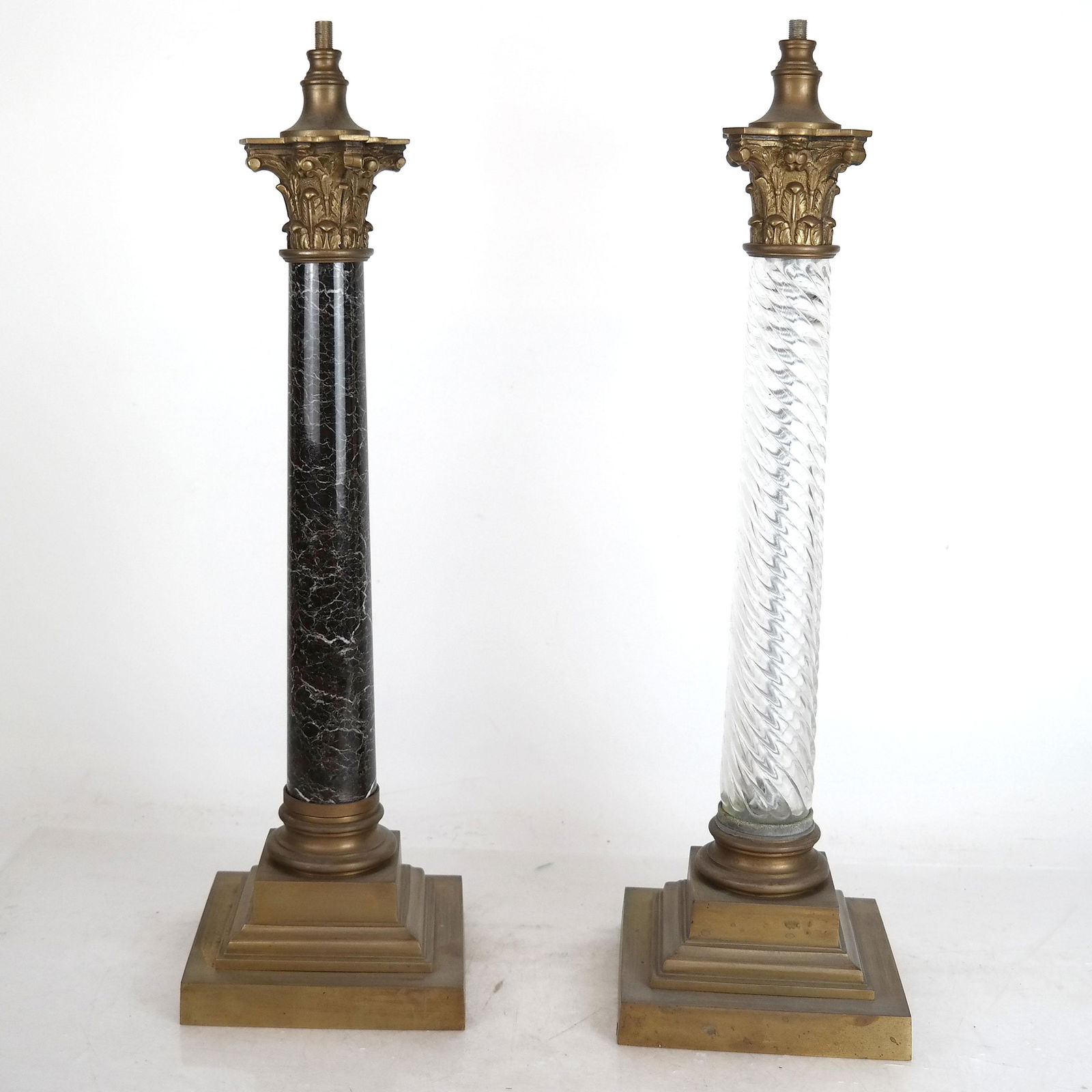 Two Similar Empire-Style Column Lamps (1 of 10)