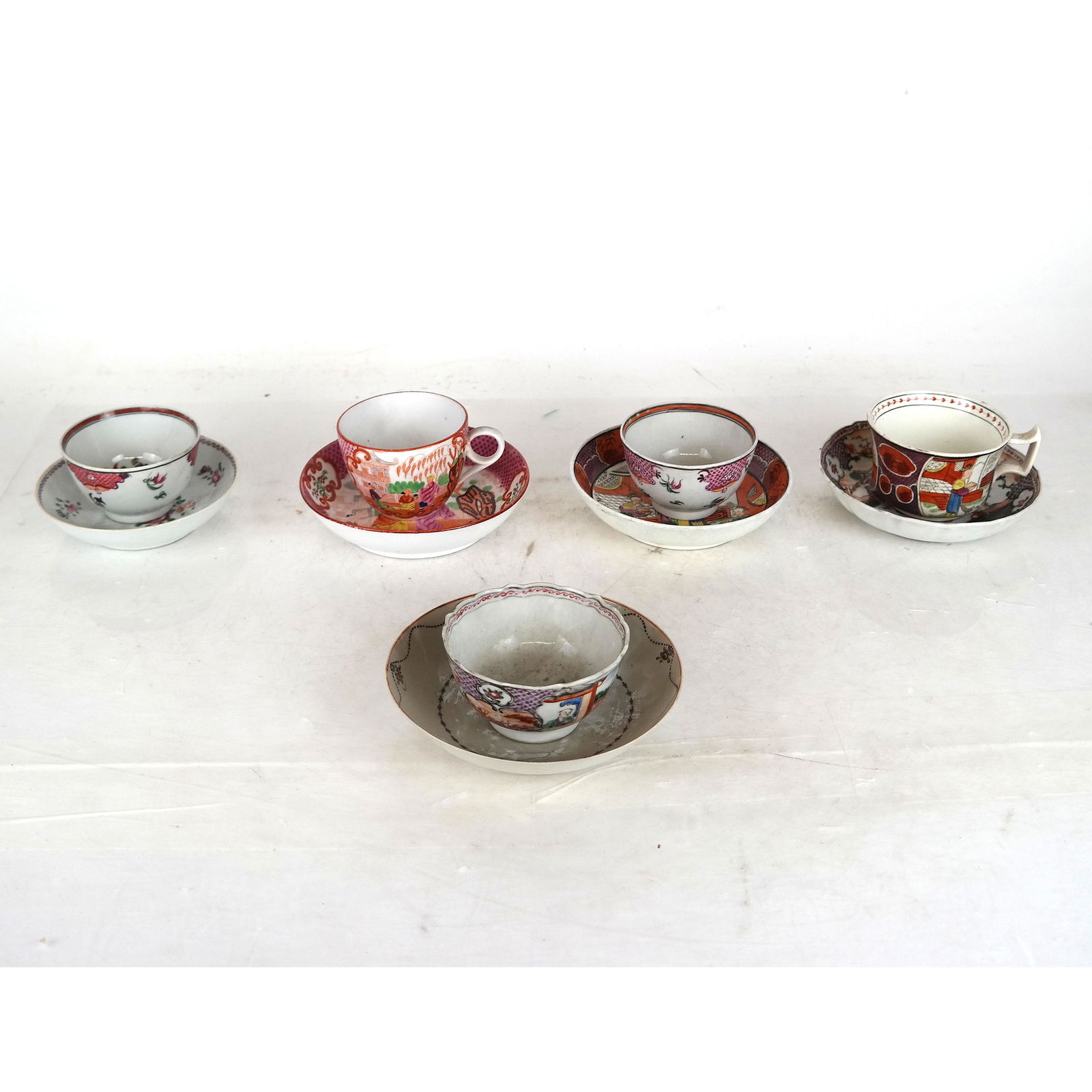 Five Chinese Export Cups and Saucers (1 of 17)