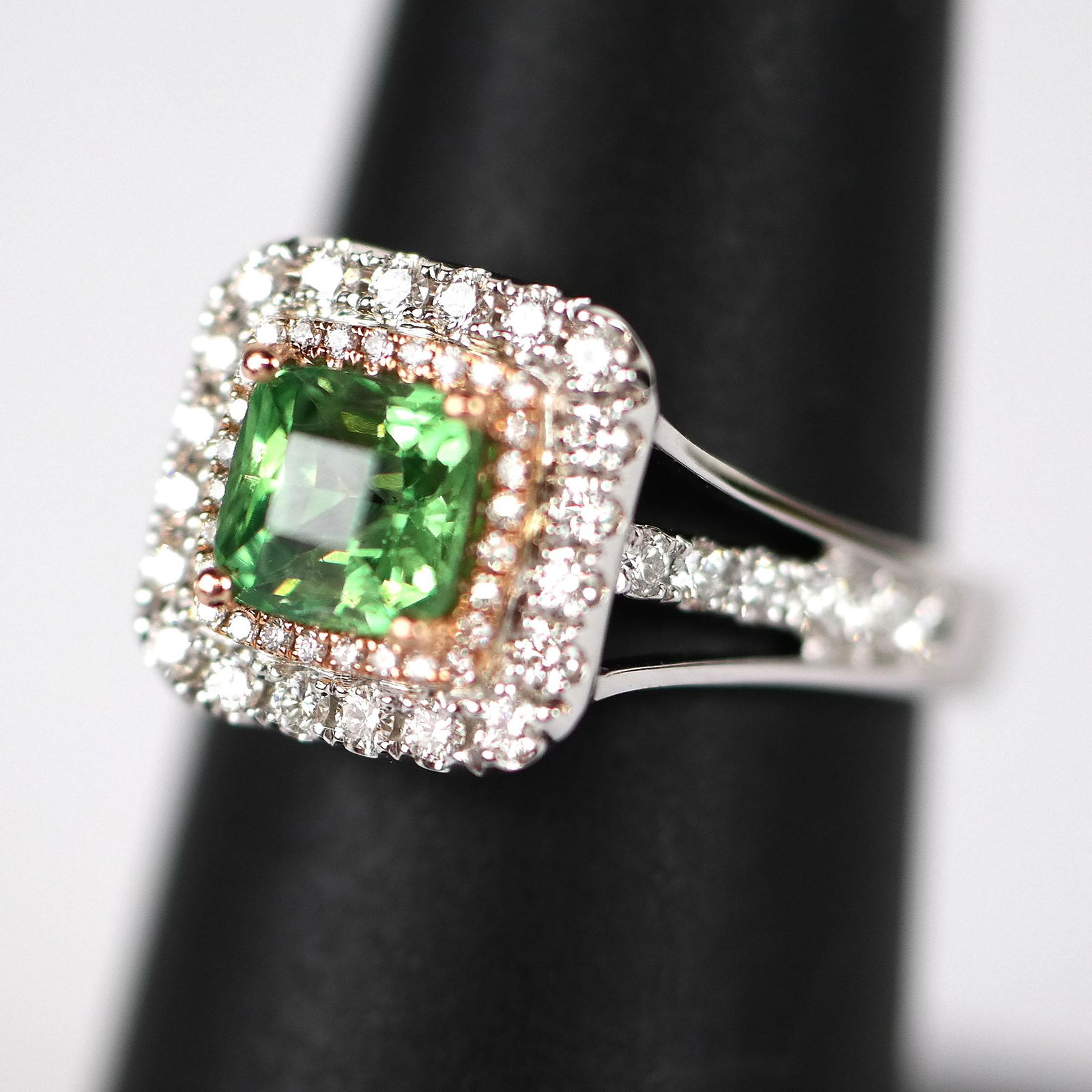 Green Garnet & Diamond Ring (1 of 9)