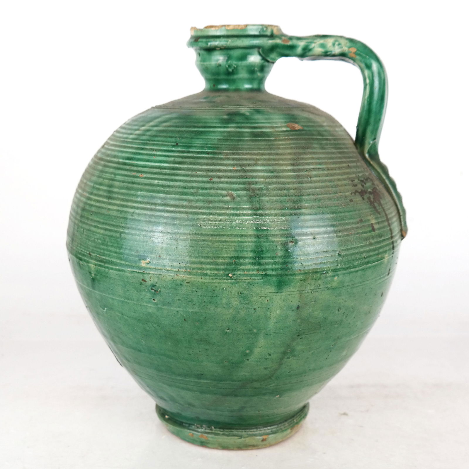Vintage Glazed Ceramic Pitcher (1 of 9)