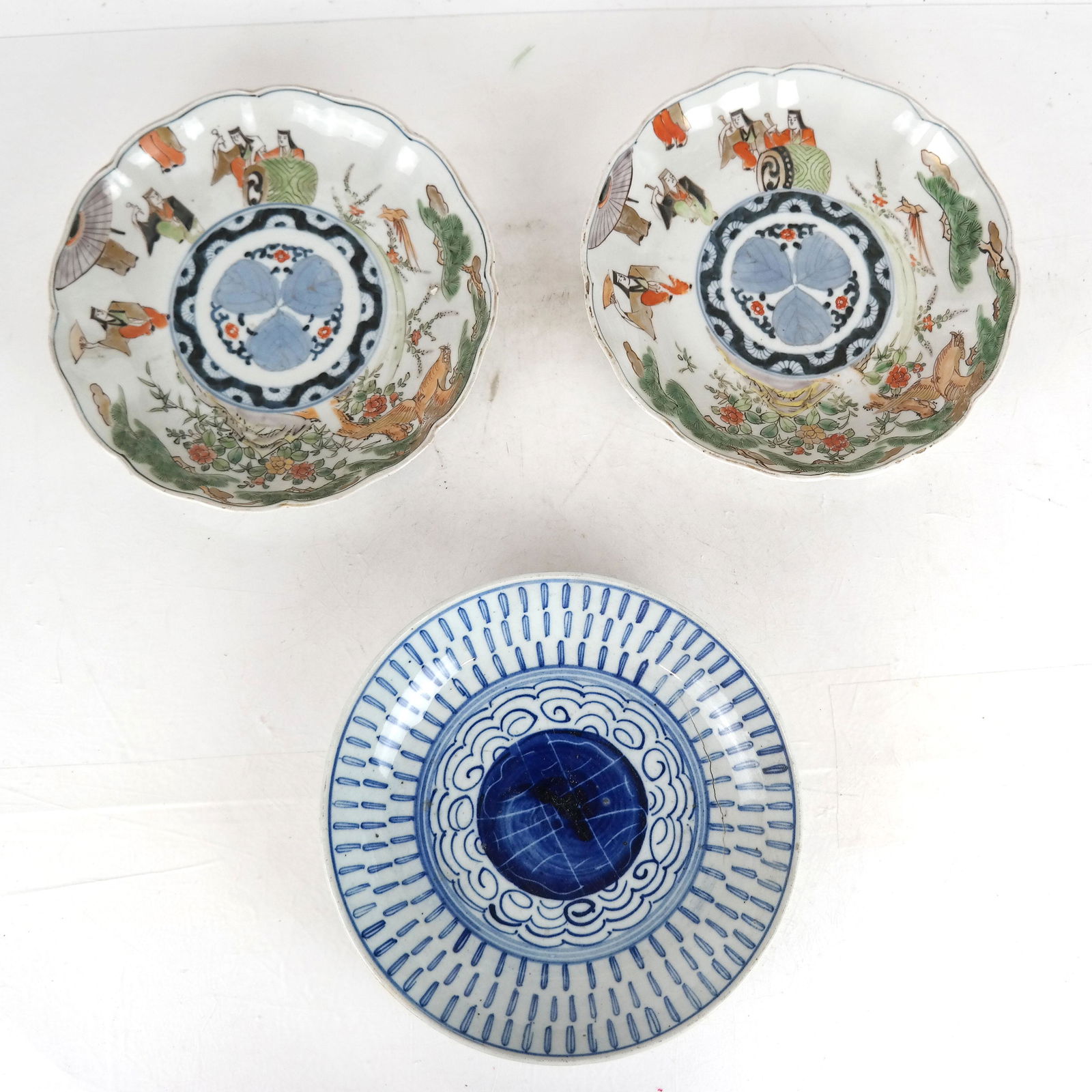 Three Small Chinese Shallow Bowls (1 of 11)