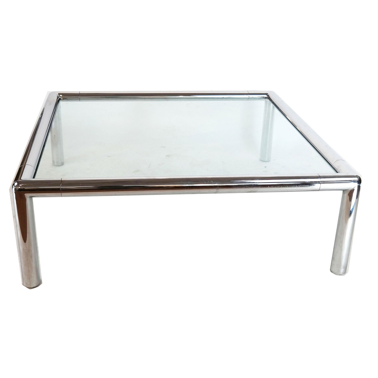Modern Chrome & Glass Insert Low Table (1 of 10)