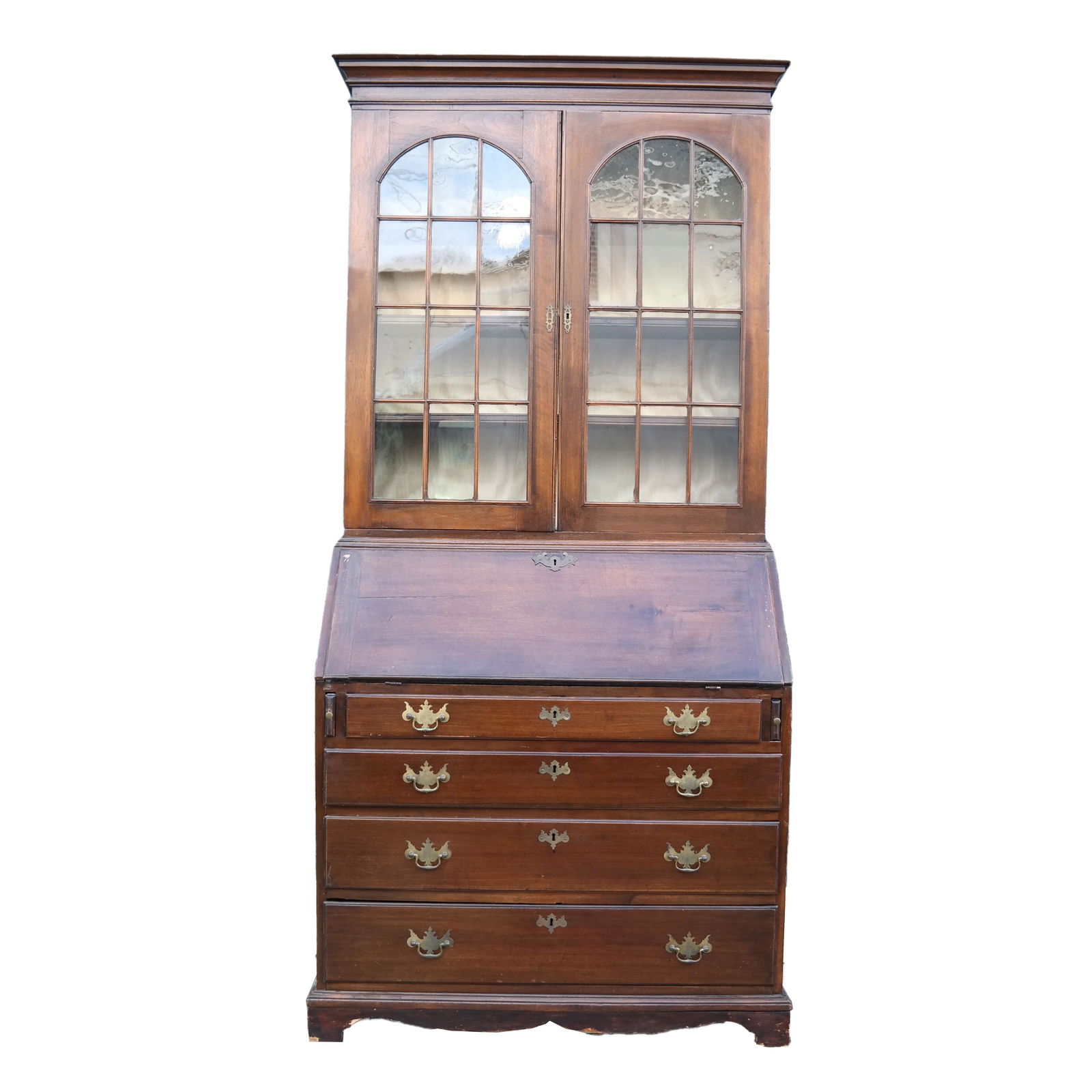 Drop-Front Mahogany Secretary Chest (1 of 8)
