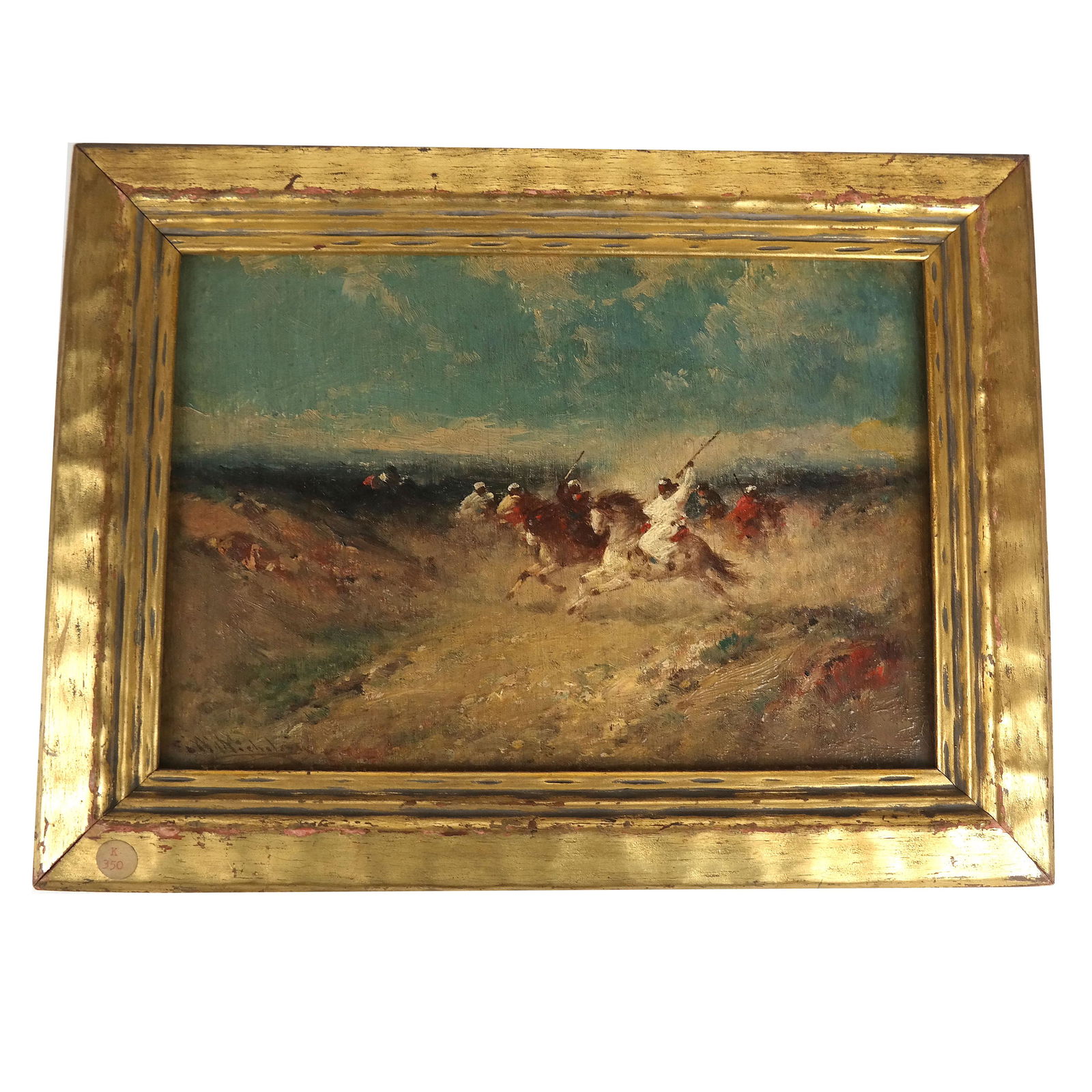 G.W. NICHOLSON: Arabian Battle - Oil on Panel (1 of 7)