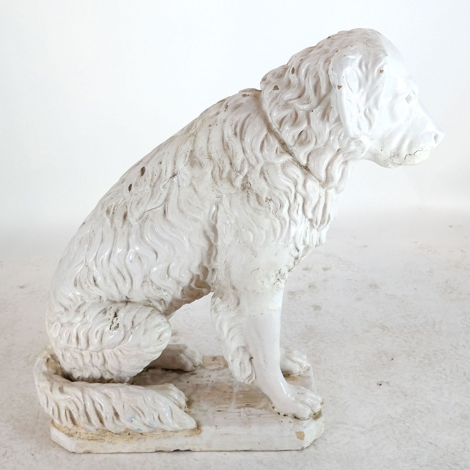 Large Portuguese Ceramic Dog Statue (1 of 5)