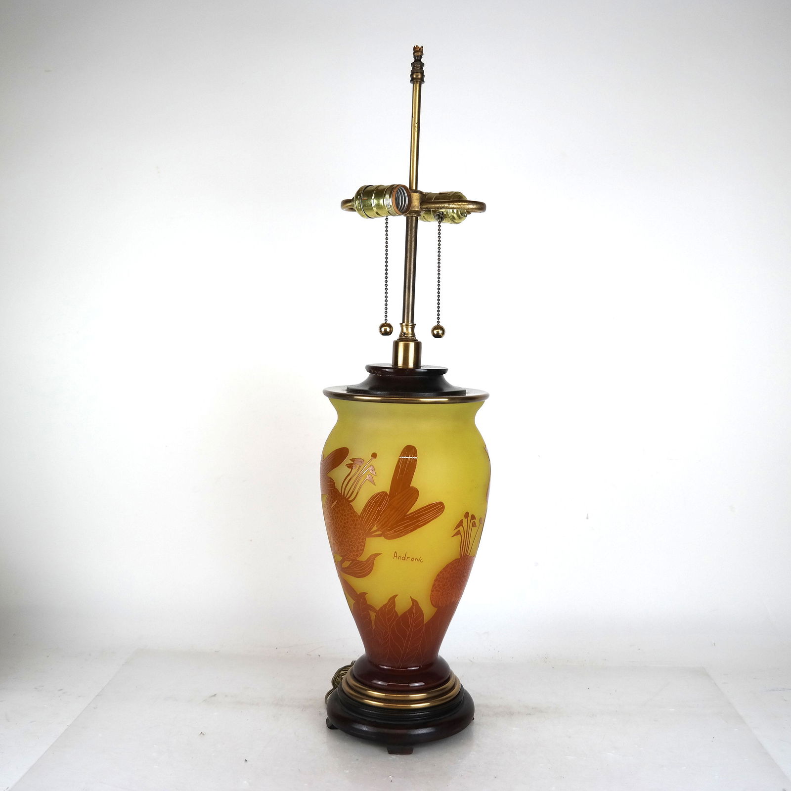 Galle-Style Art Glass Vase Lamp (1 of 7)