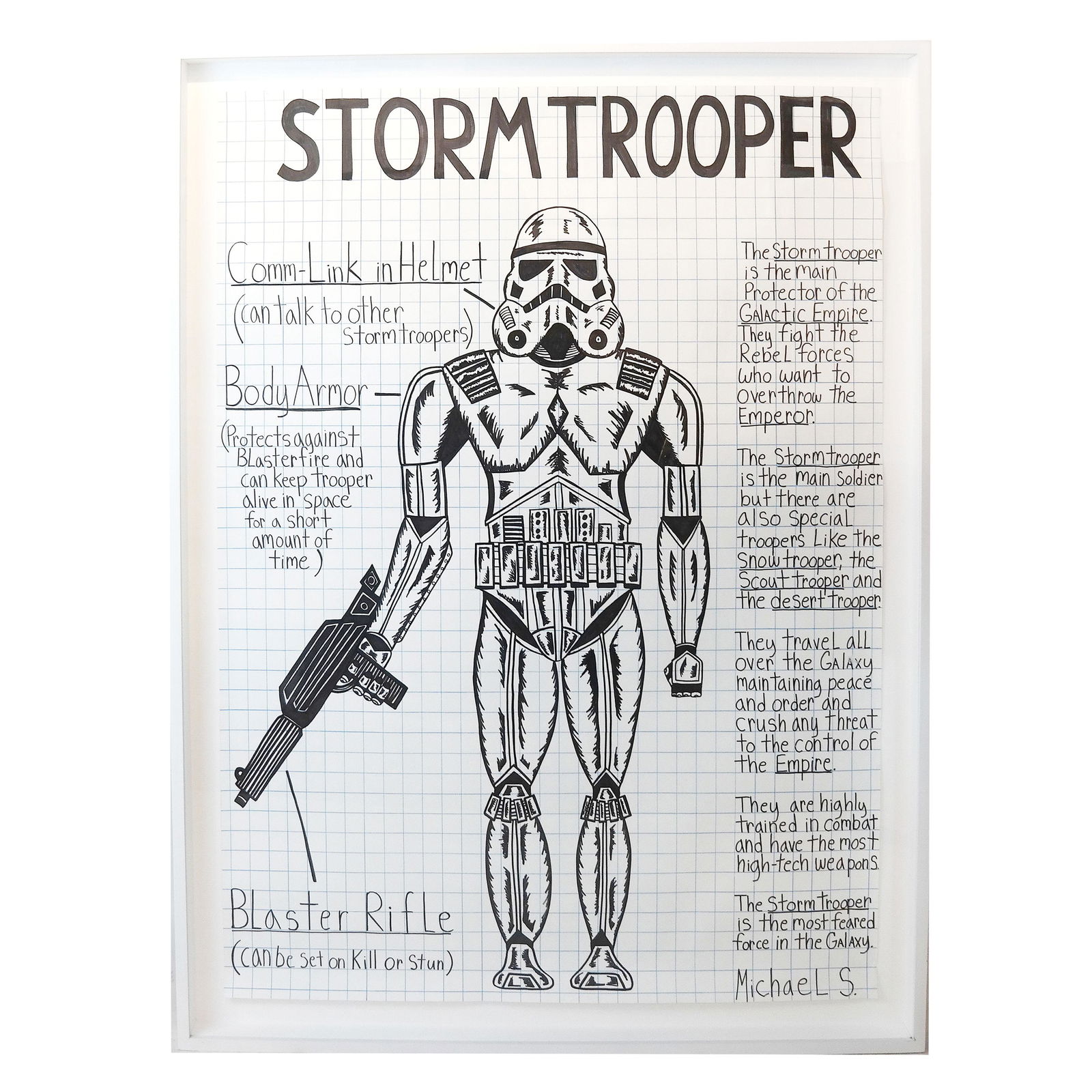 Michael SCOGGINS: "Storm Trooper" - Ink on Paper (1 of 9)