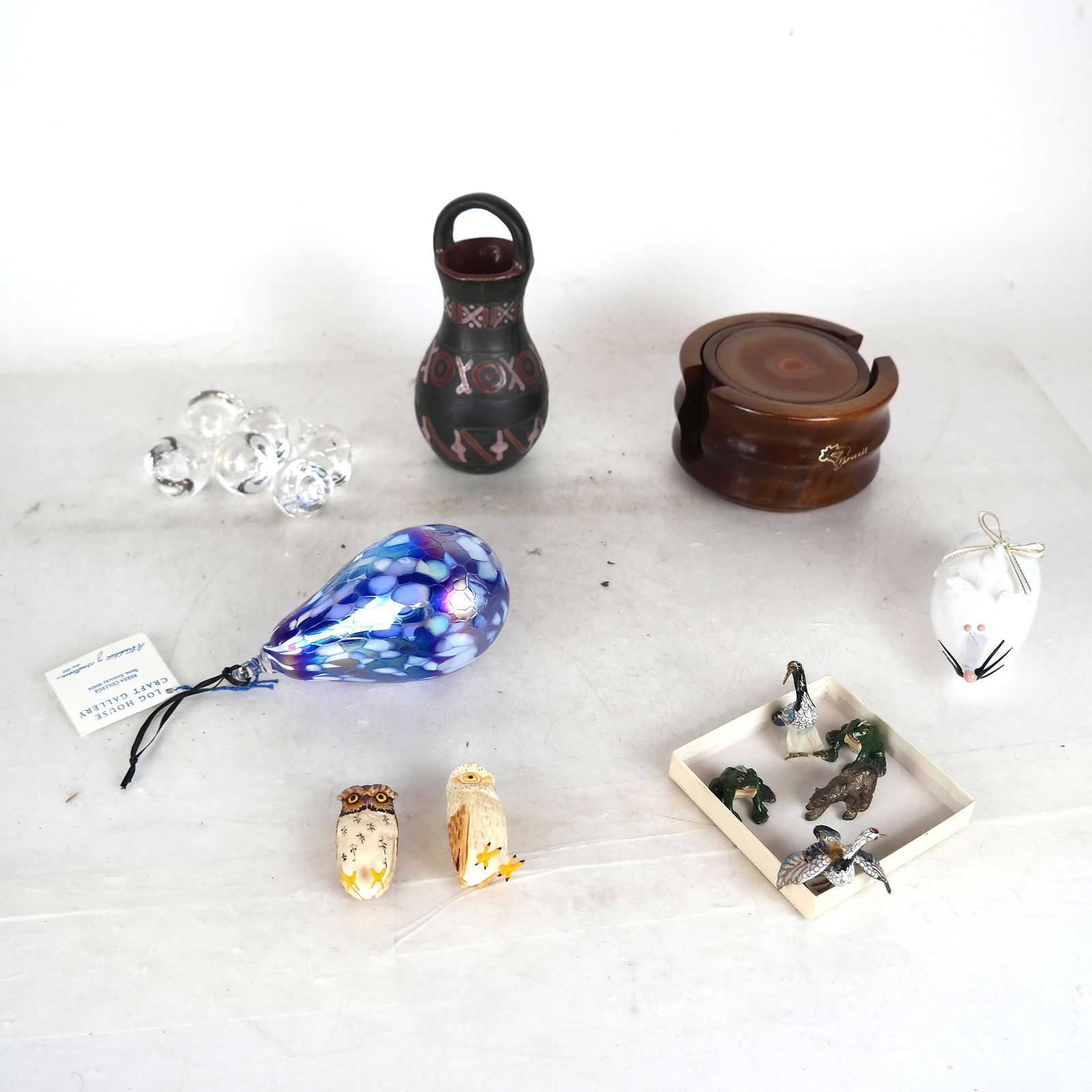 Lot of Crystal, Glass, Agate, Ceramic (1 of 10)